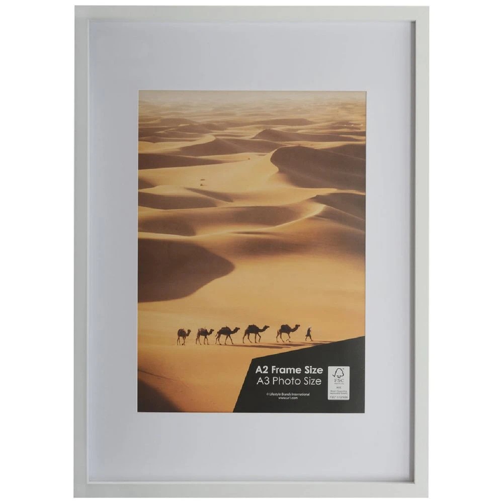 1 Sahara A2 with A3 Opening Poster Frame White, 1 of 5