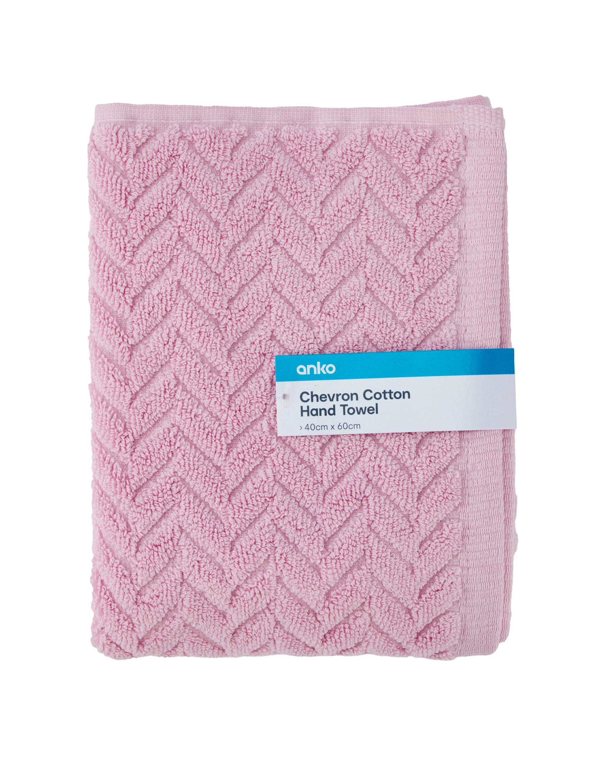 5 Chevron Cotton Hand Towel - Pink, 5 of 6