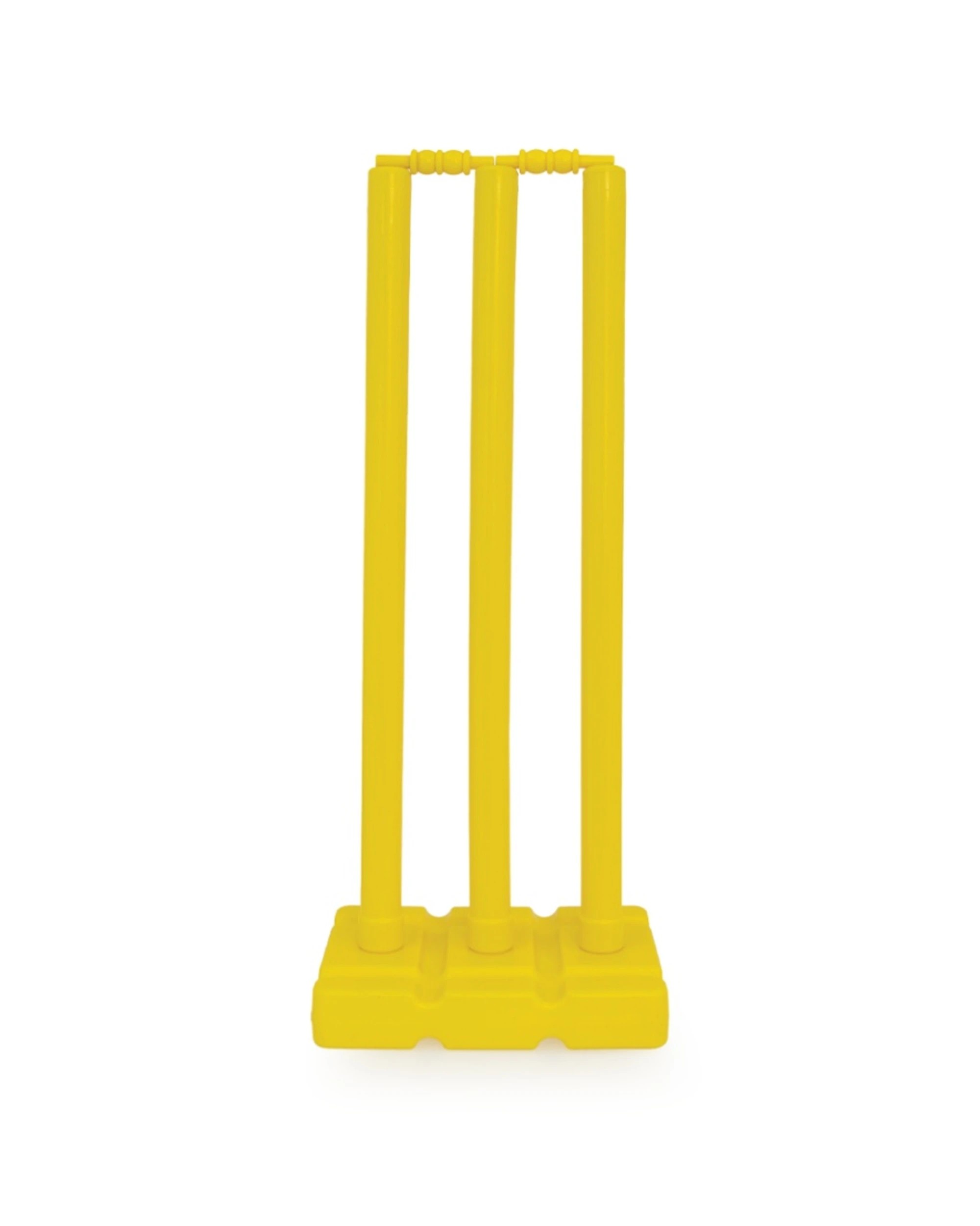 3 Victor Cricket Stump Set Plastic Durable For Schools And Clubs 79cm - Yellow, 3 of 6