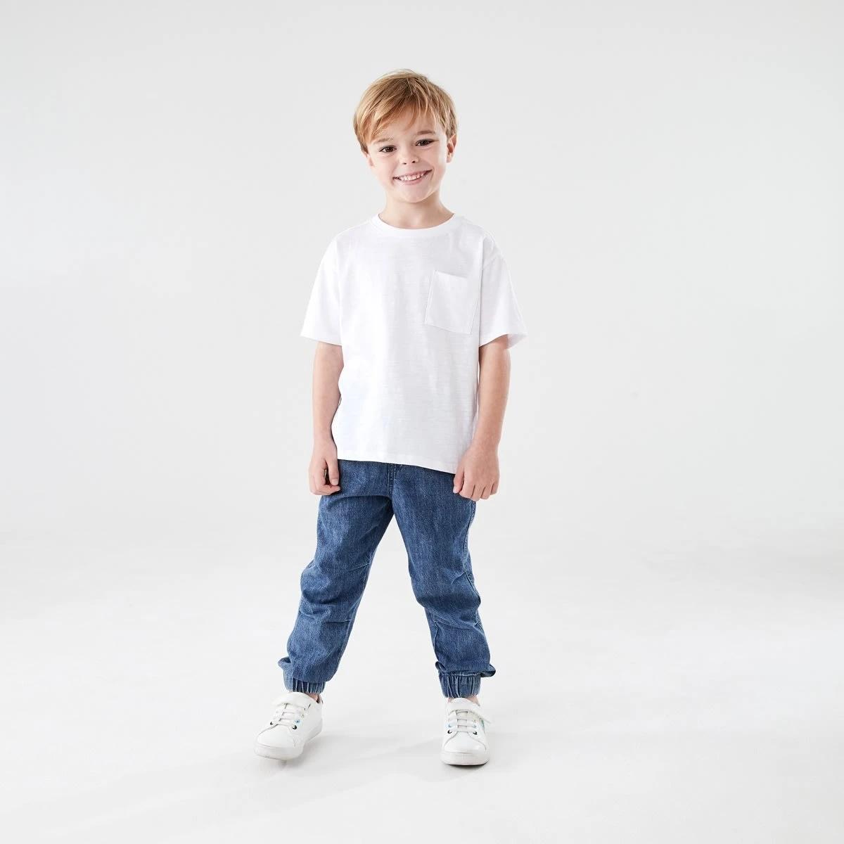 5 Plain Cotton T-shirt WHITE, 5 of 6