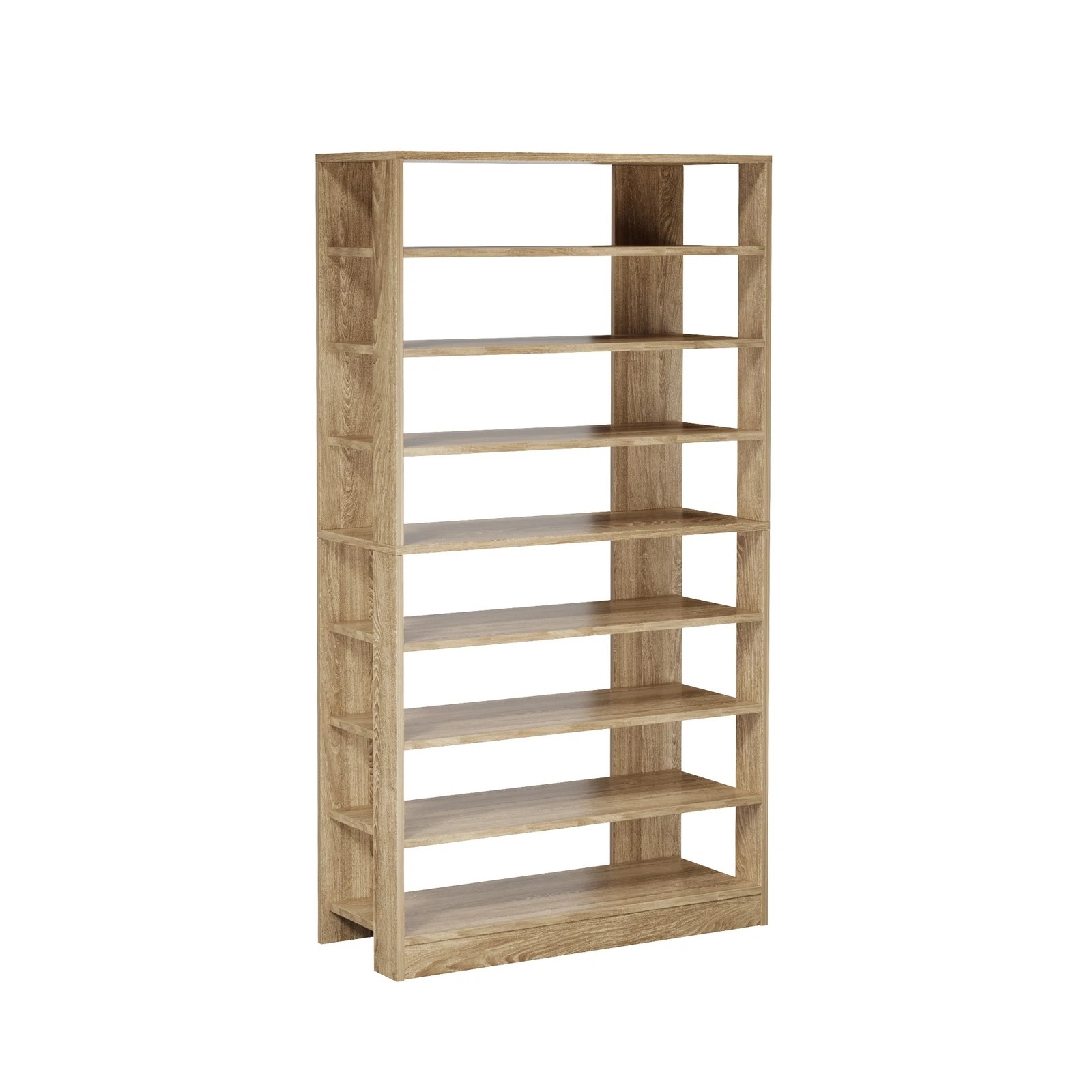 4 Oikiture Shoe Rack 9 Tiers Shelf Storage Cabinet Organiser 54 Pairs - Natural, 4 of 7