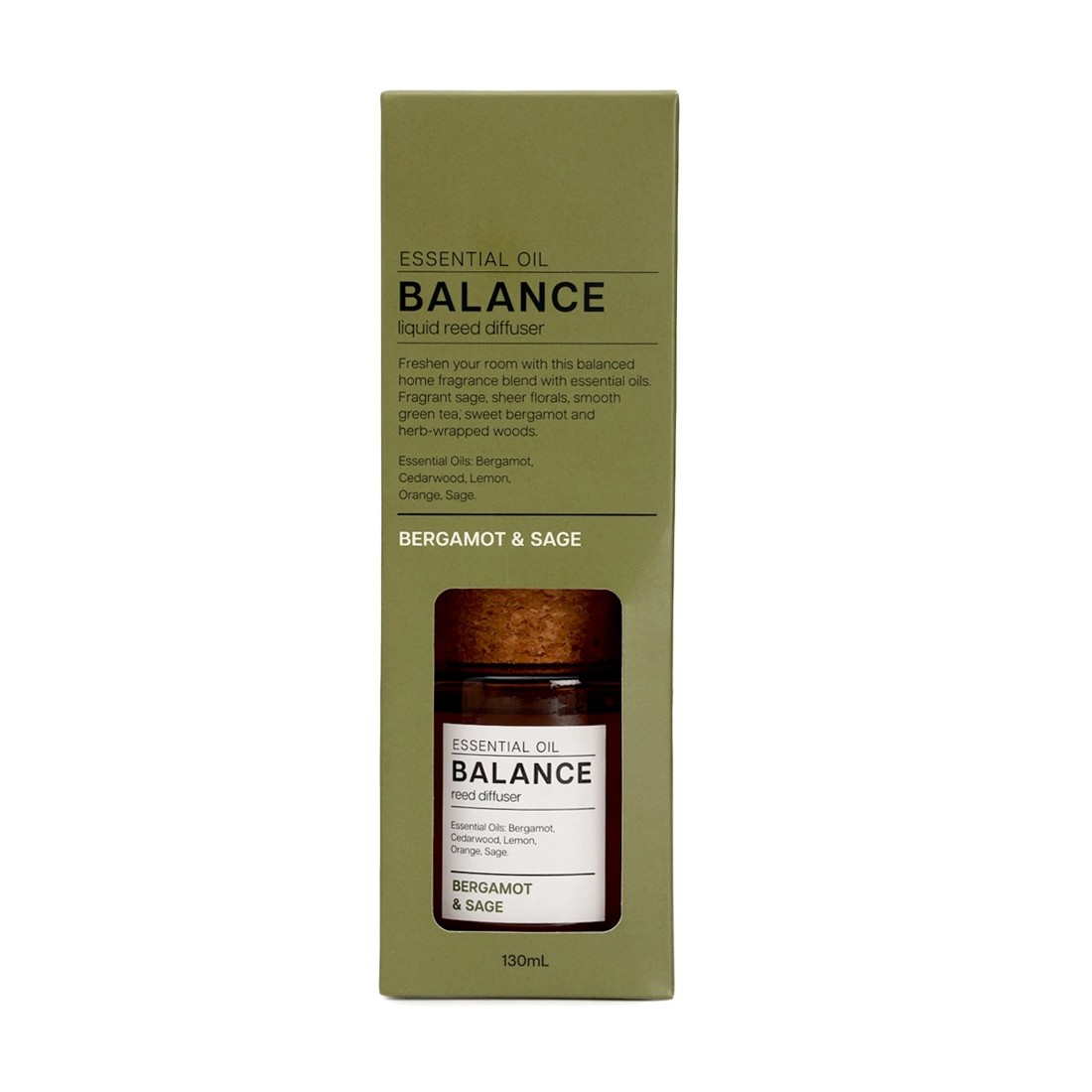 5 Aroma Balance Bergamot and Sage Essential Oil Blend Liquid Reed Diffuser 130ml, 5 of 7