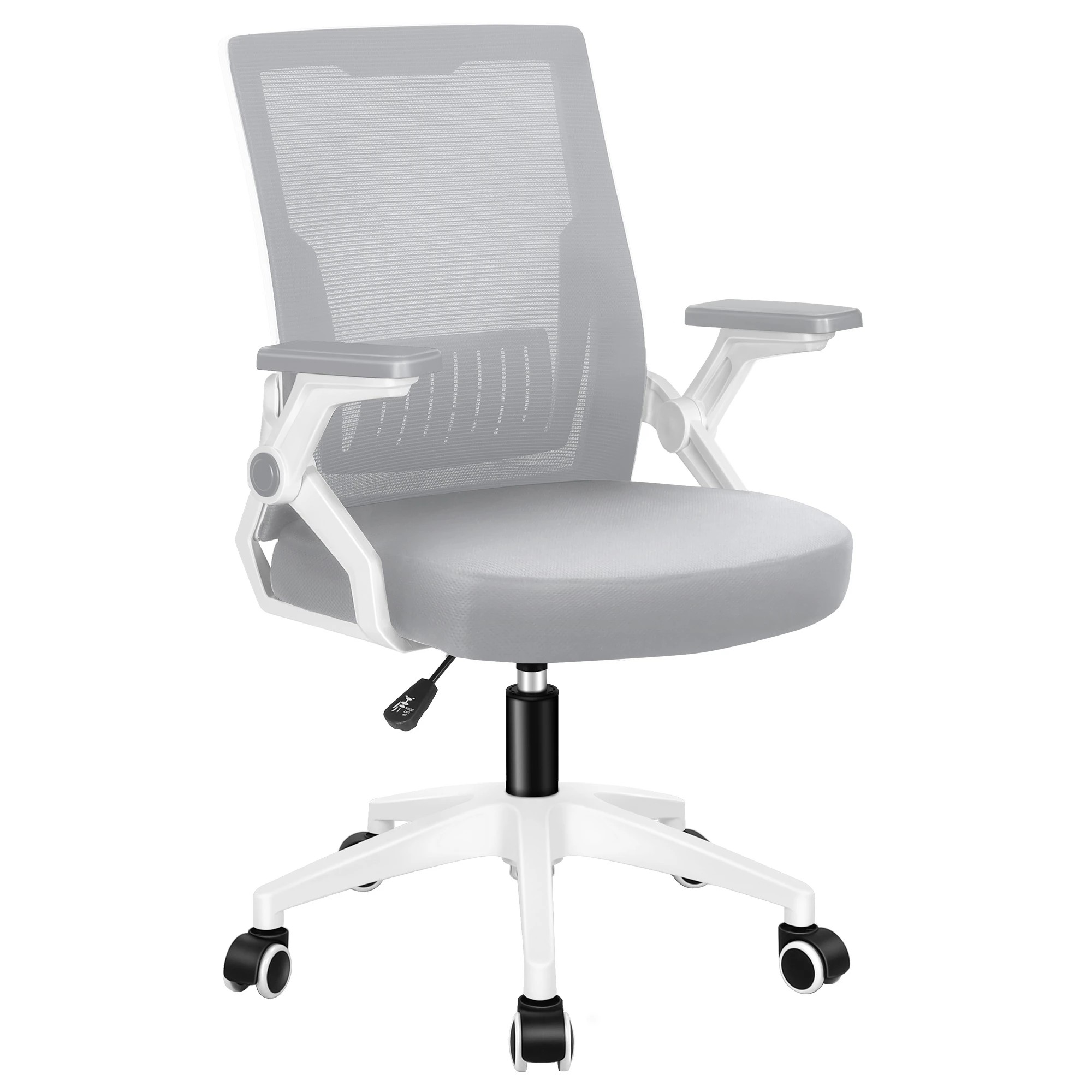 1 Alfordson Mesh Office Chair Gaming Executive Computer Fabric Seat Racing Work - White Grey, 1 of 10