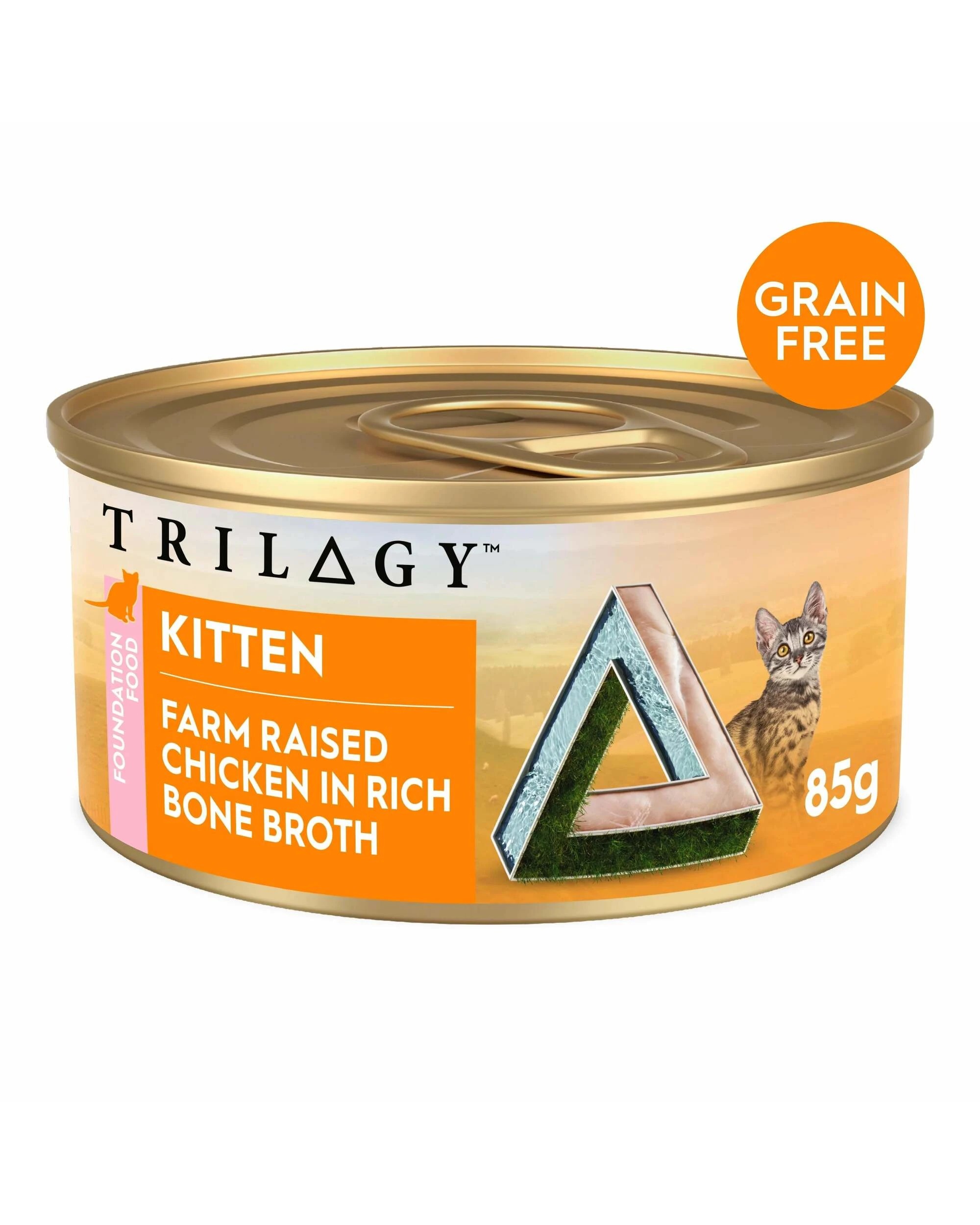 1 Trilogy Kitten Chicken In Bone Broth 85g 24pk, 1 of 2