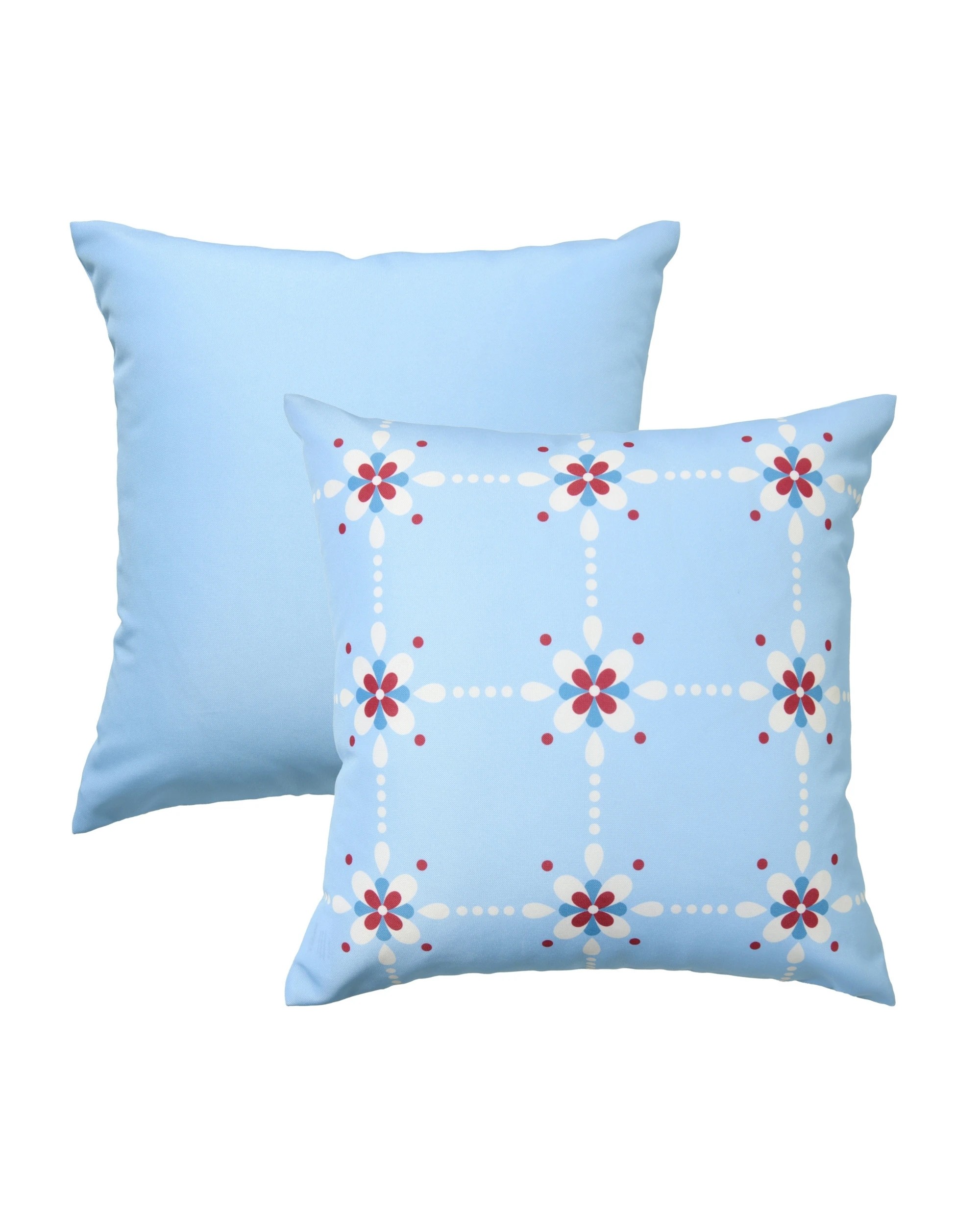 5 Vibes Fiore Printed Outdoor Cushion 50x50cm - Sky Blue, 5 of 8