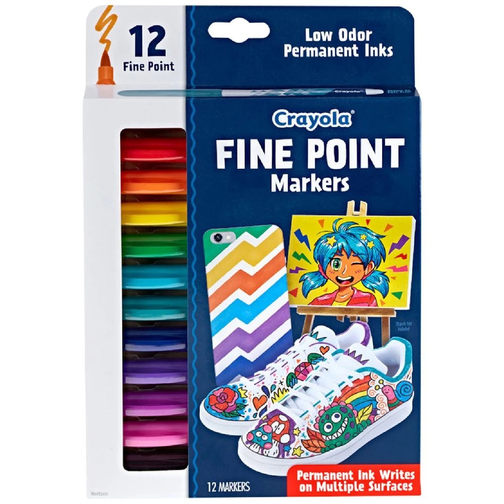 1 Crayola Fine Point Markers 12 Pack, 1 of 4