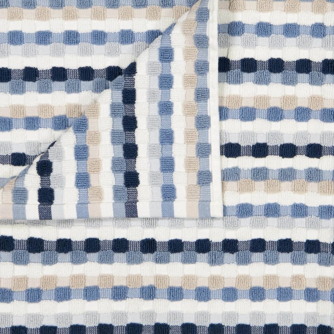 2 Blue Popcorn Cotton Hand Towel, 2 of 6