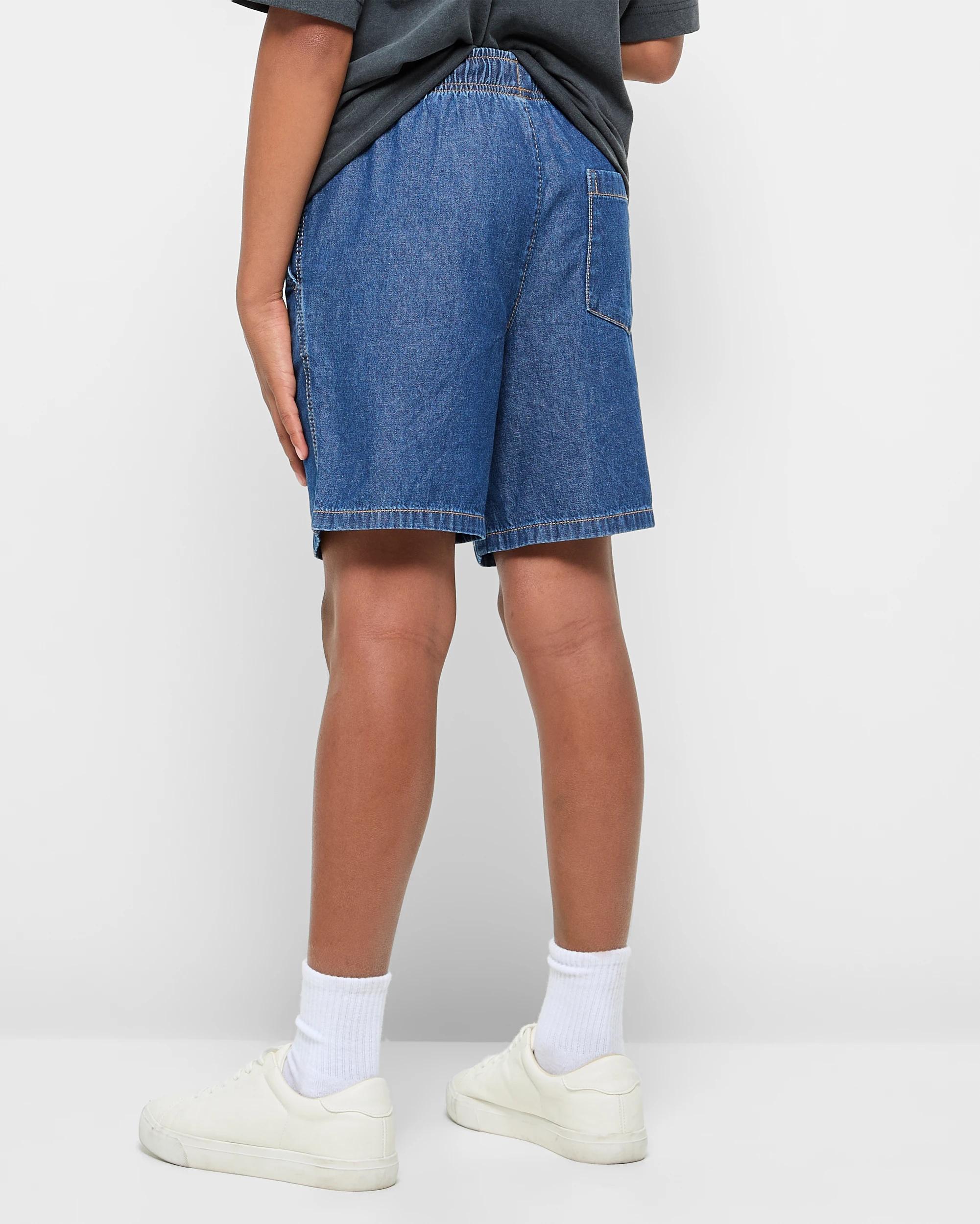 3 Target Chambray Shorts MID WASH, 3 of 5