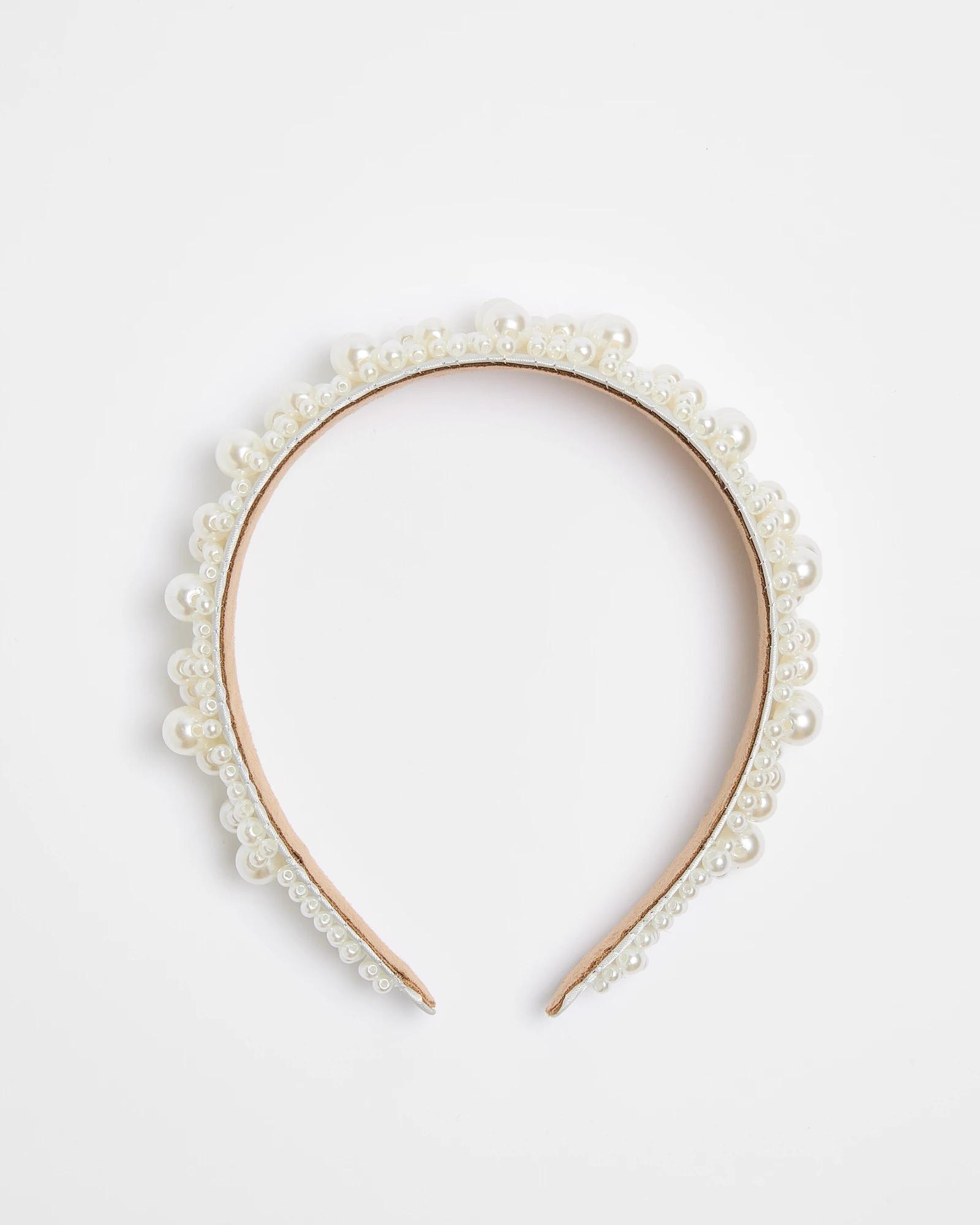 1 Target Faux Pearl Bead Headband PEARL, 1 of 3