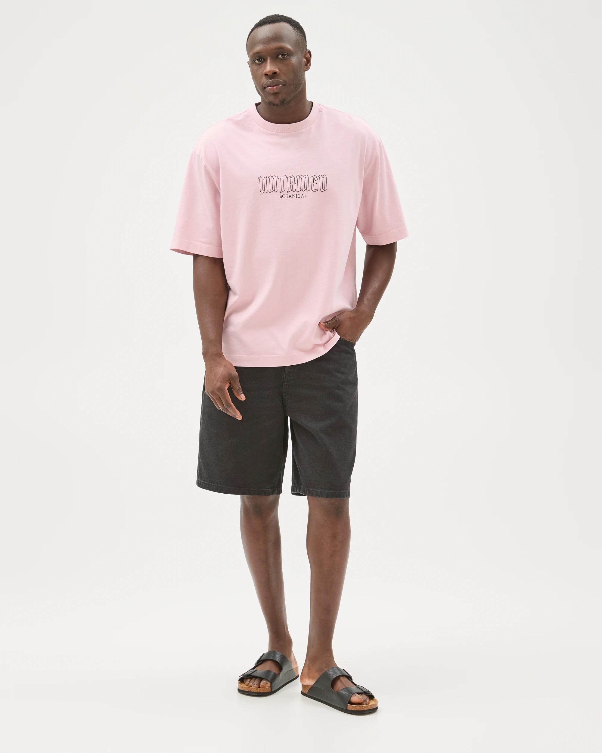 1 Commons Australian Cotton Boxy Fit Graphic T-Shirt DUSTY PINK, 1 of 7