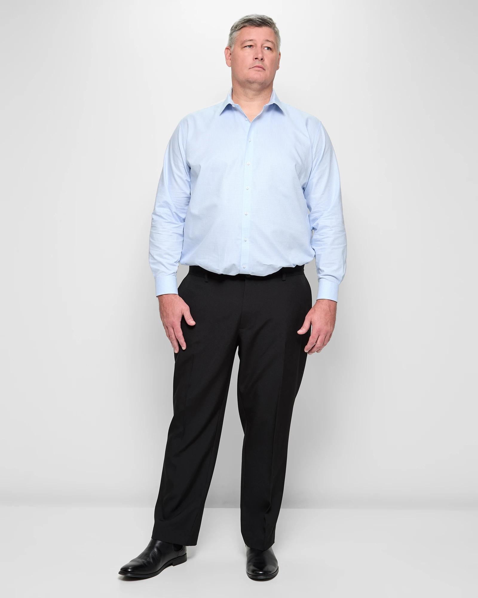 2 Target Plus Size Gingham Business Shirt BLUE GINGHAM, 2 of 5