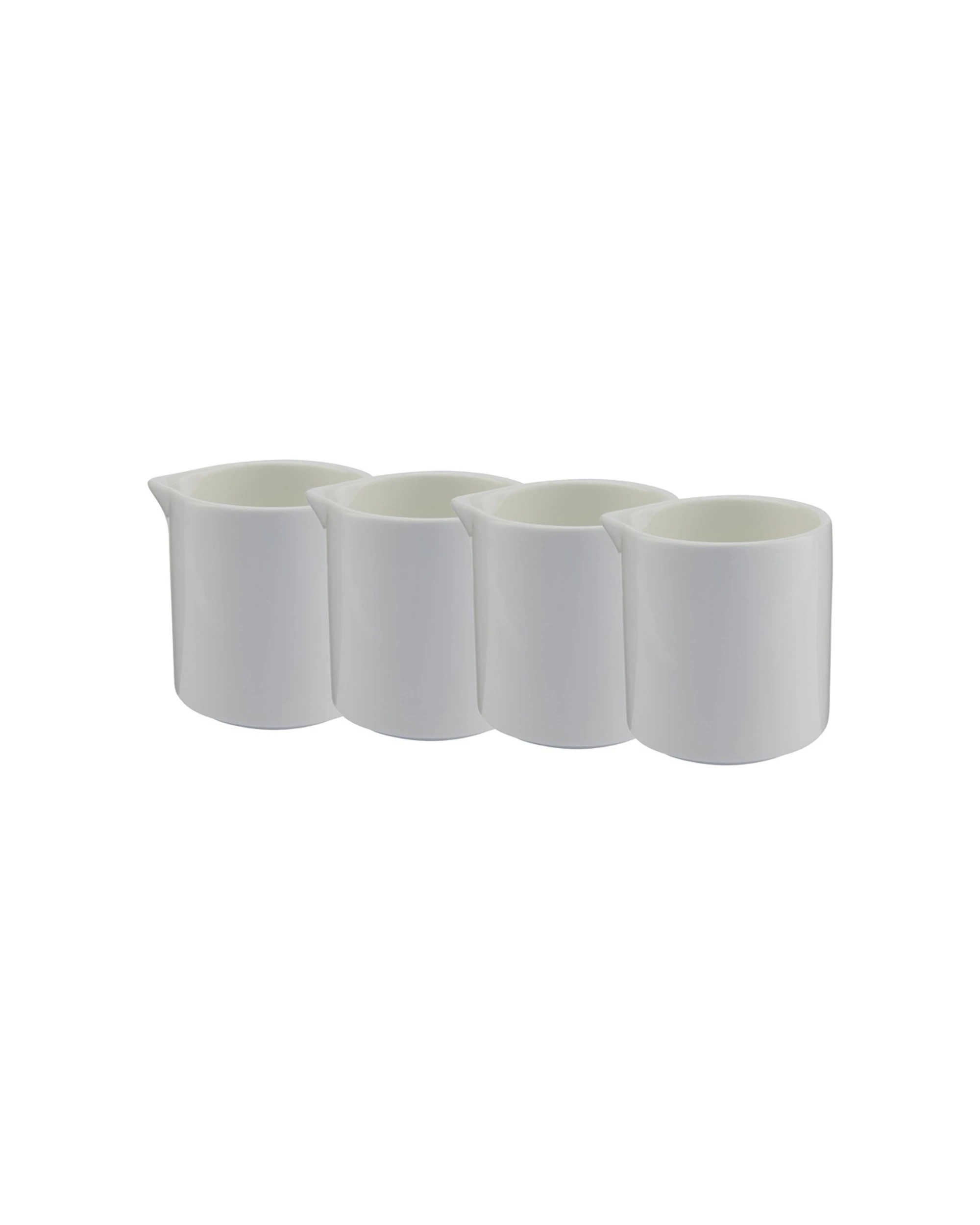 1 Maxwell & Williams 4PK White Basics Porcelain Jug Pourer 180ml Set - White, 1 of 4