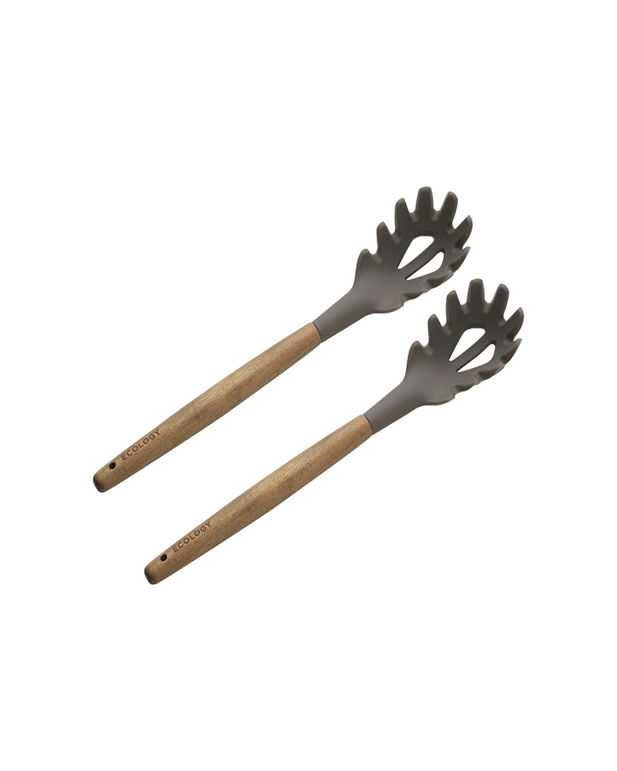 1 Ecology 2pc Provisions 31cm Wood Silicone Pasta Server - Natural, 1 of 3