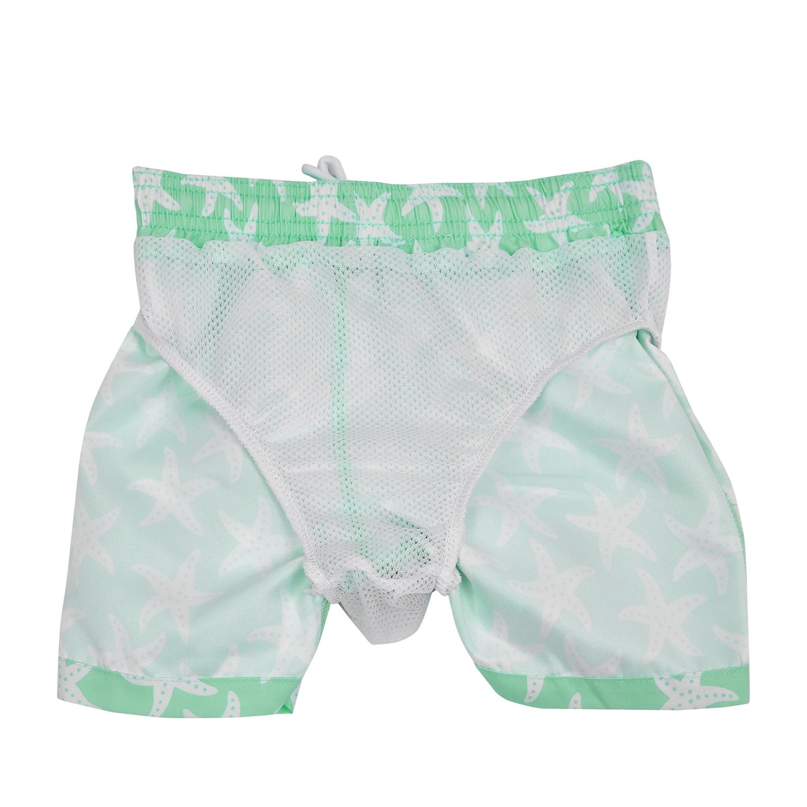 4 Big softies Swim shorts - Green Starfish , 4 of 5
