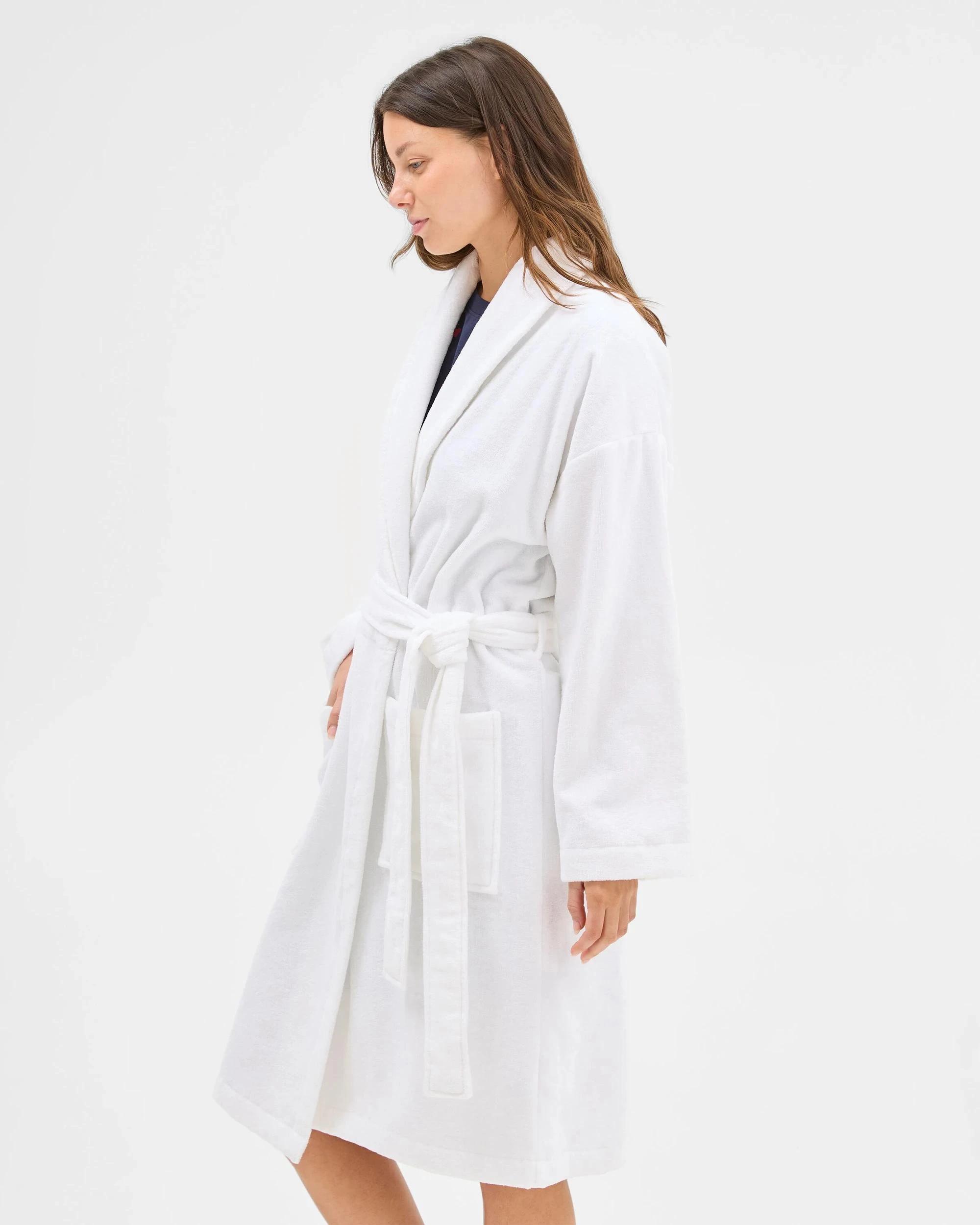 2 Target Woman Towelling Robe WHITE, 2 of 6