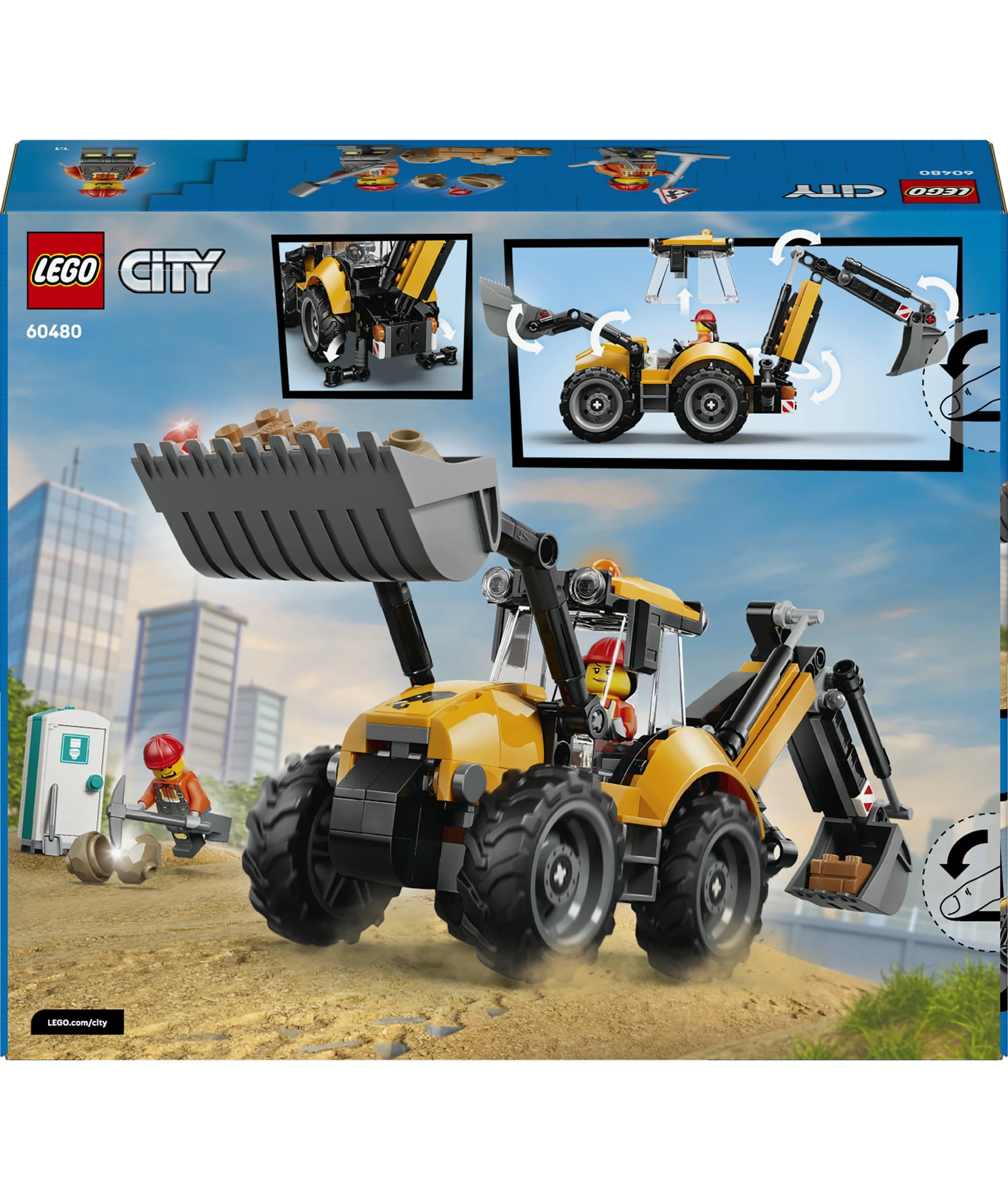 9 LEGO City Yellow Backhoe Loader 60480, 9 of 9