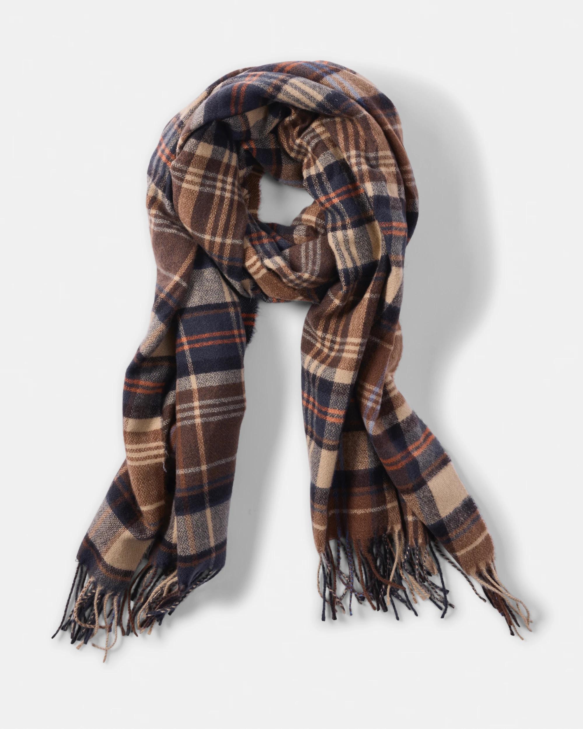 1 Plaid Check Scarf Brwn Plaid, 1 of 3