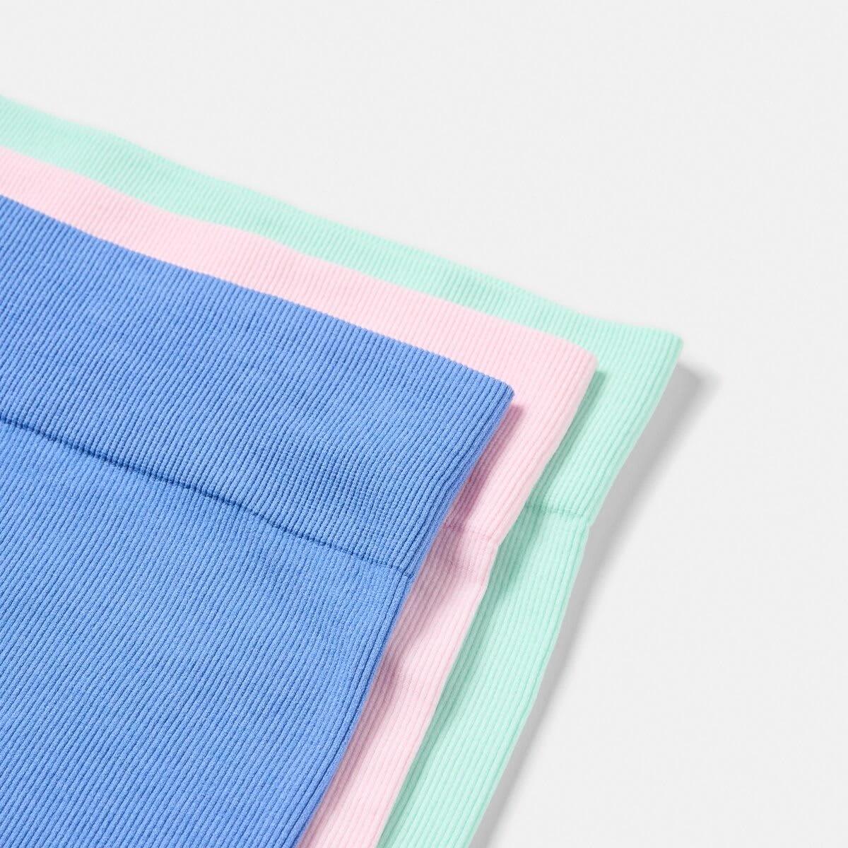 2 3 Pack Rib Shorties BLUE MARINE, BALLERINA, BRIGHT MINT, 2 of 8