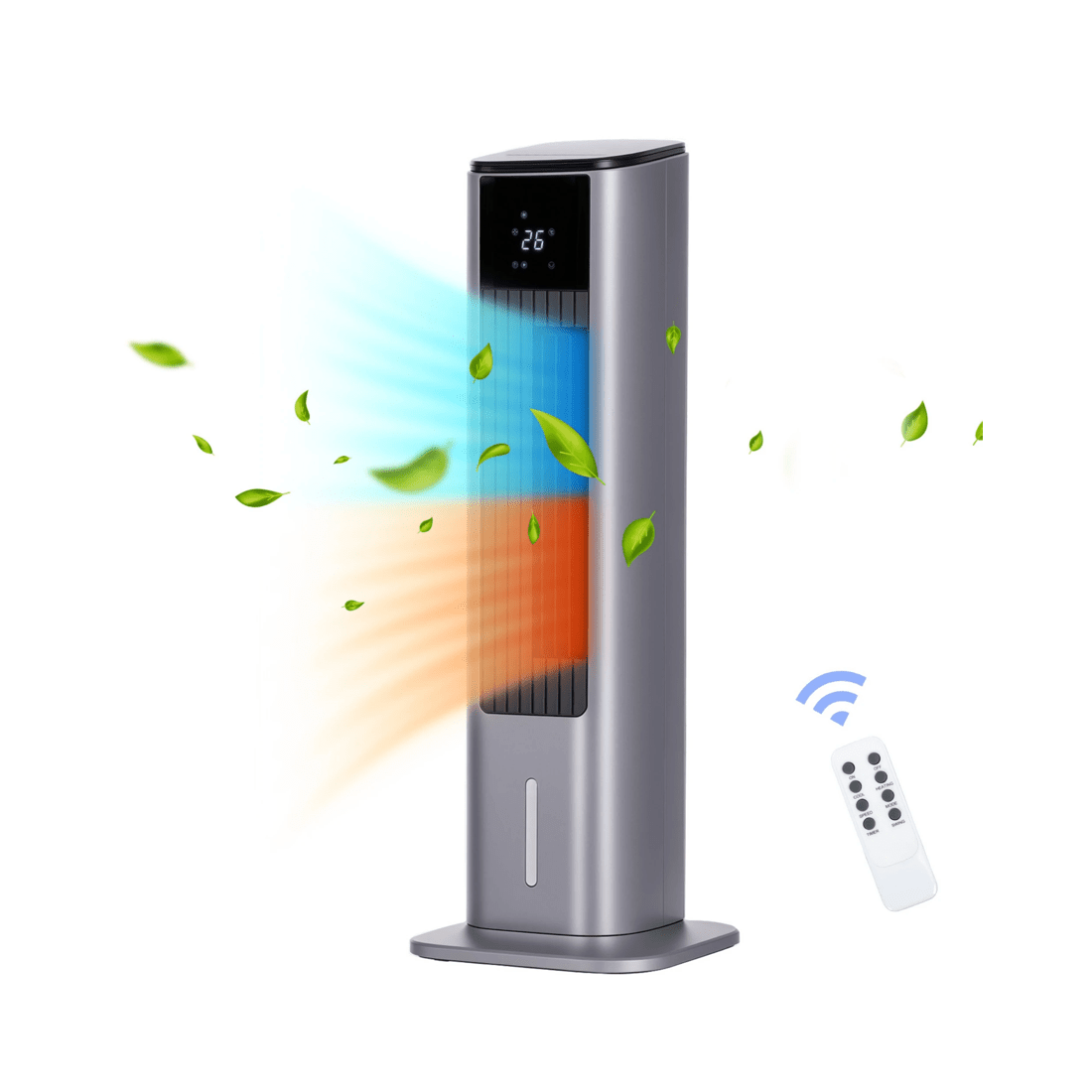 1 Advwin 2 In 1 Cooler & Heater, 3.5l Air Conditioner Fan With 2 Ice Box, 3 Wind Speeds, Tip-over And Overheat Protection, 1 of 7