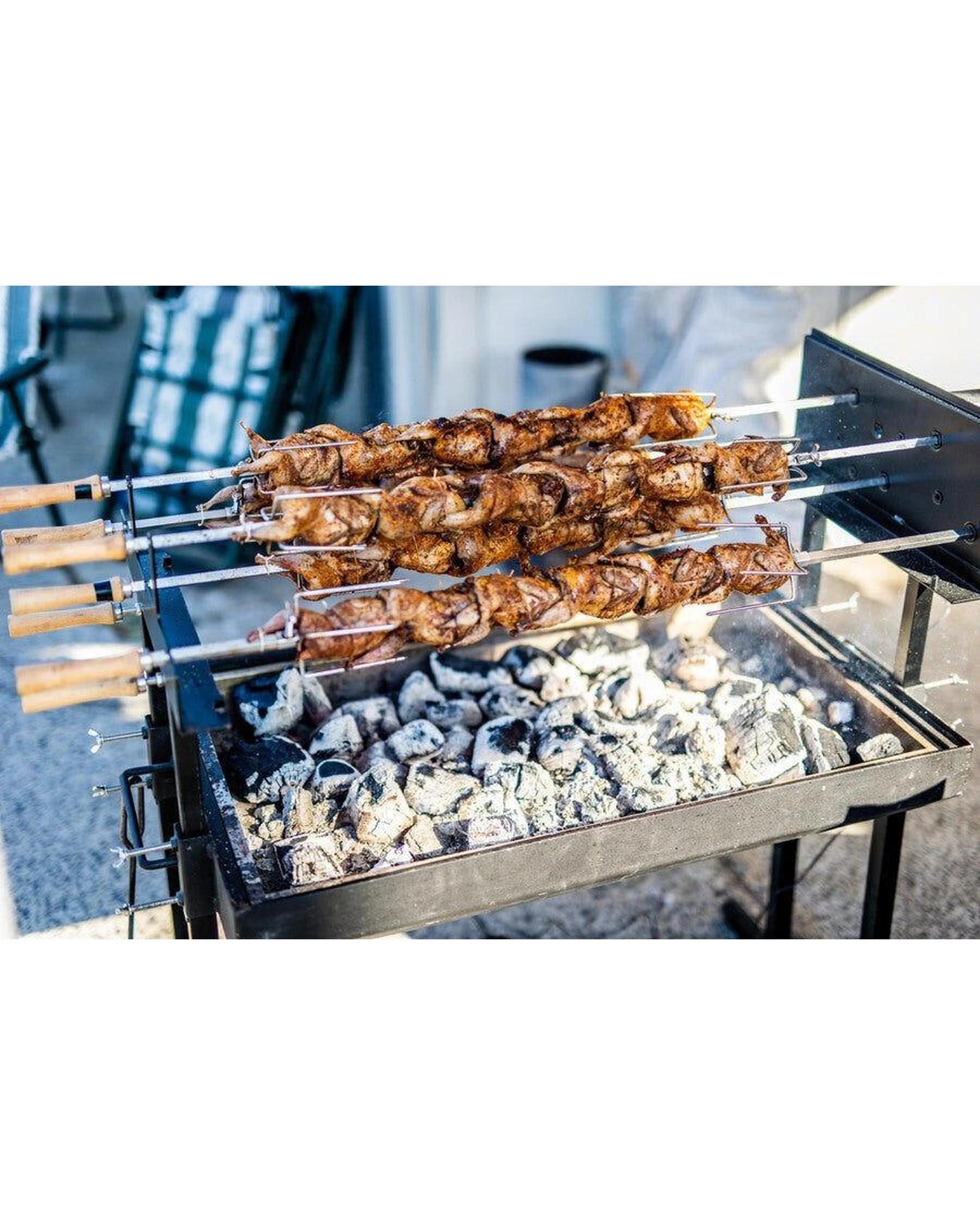 3 Flaming Coals Skewer for Extra Large Cyprus Spit Roaster, 3 of 3