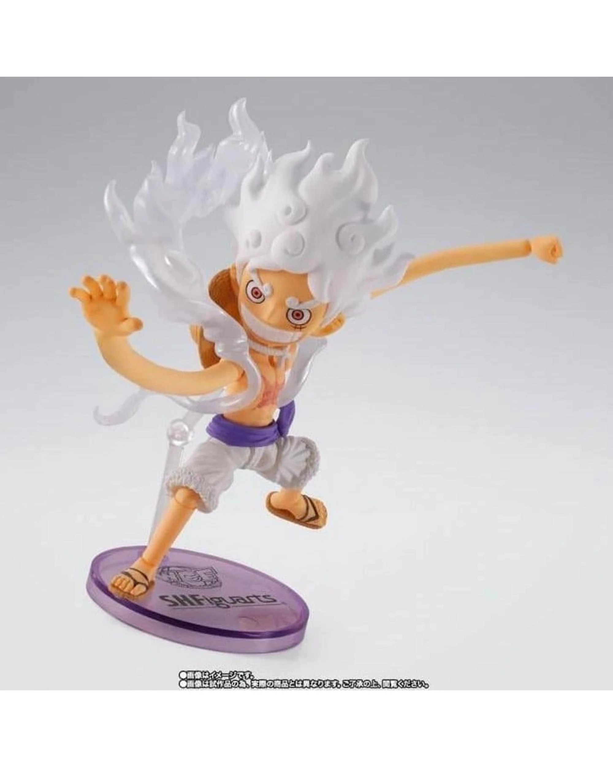 6 Banpresto World Collectable X S.H.Figuarts One Piece Monkey D Luffy Gear 5 Figure, 6 of 7
