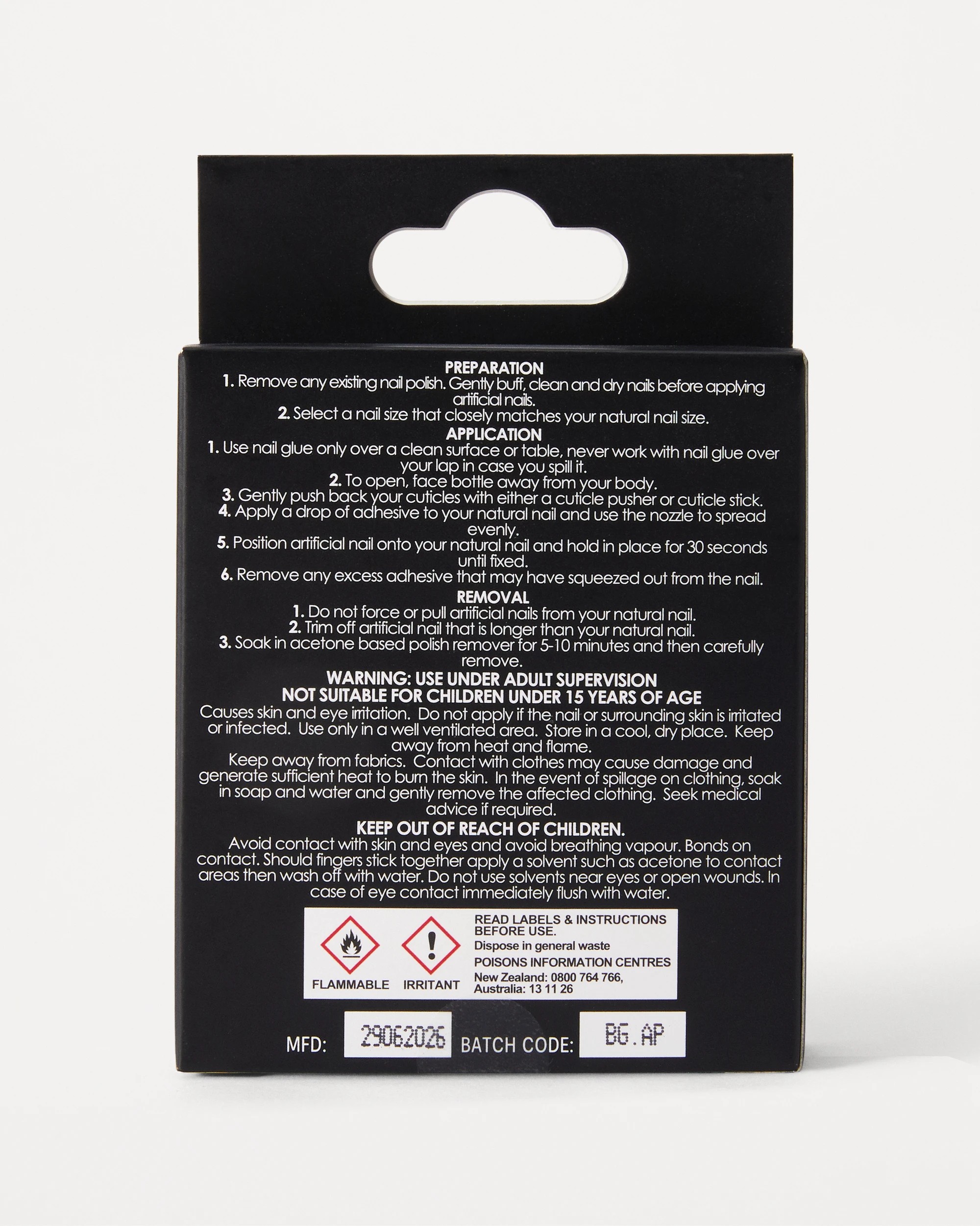 4 OXX Beauty 24 Pack Artificial Nails with Adhesive - Stiletto Shape, Spider Blood, 4 of 4