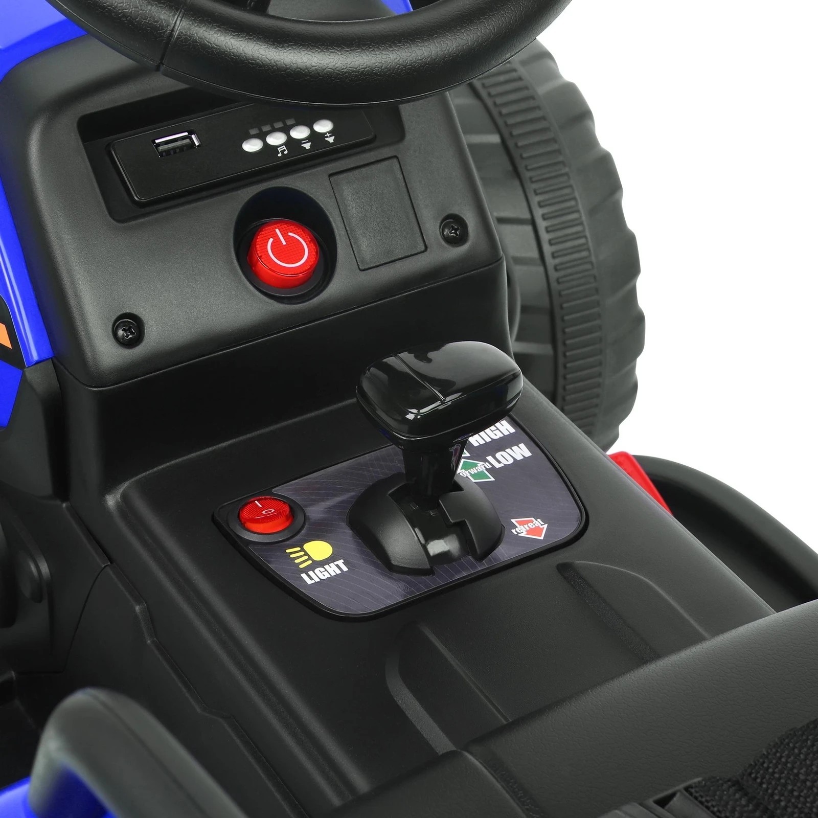 5 Alfordson Kids Ride On Car Tractor 12V Electric Toy Vehicle Child Toddlers - Blue, 5 of 10