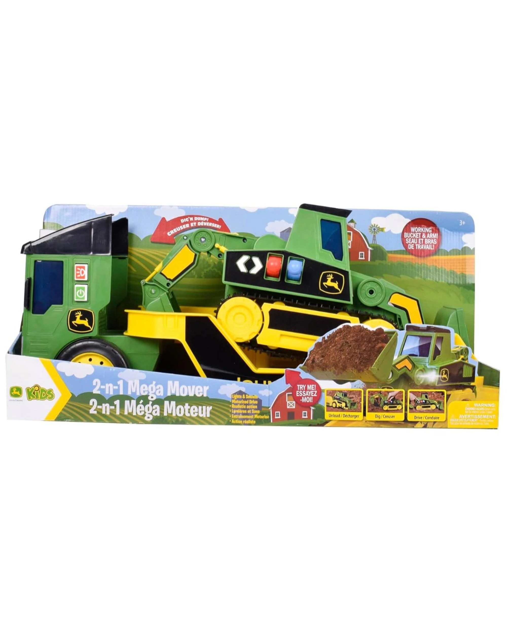 1 TOMY John Deere Kids 2-in-1 Mega Mover Truck, 1 of 7