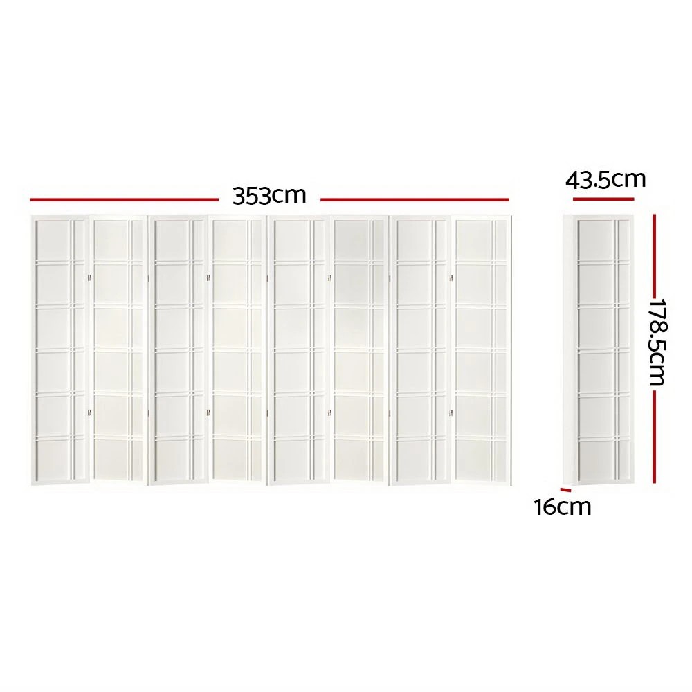 2 Artiss 8 Panel Room Divider Screen 353x179cm Nova - White, 2 of 7