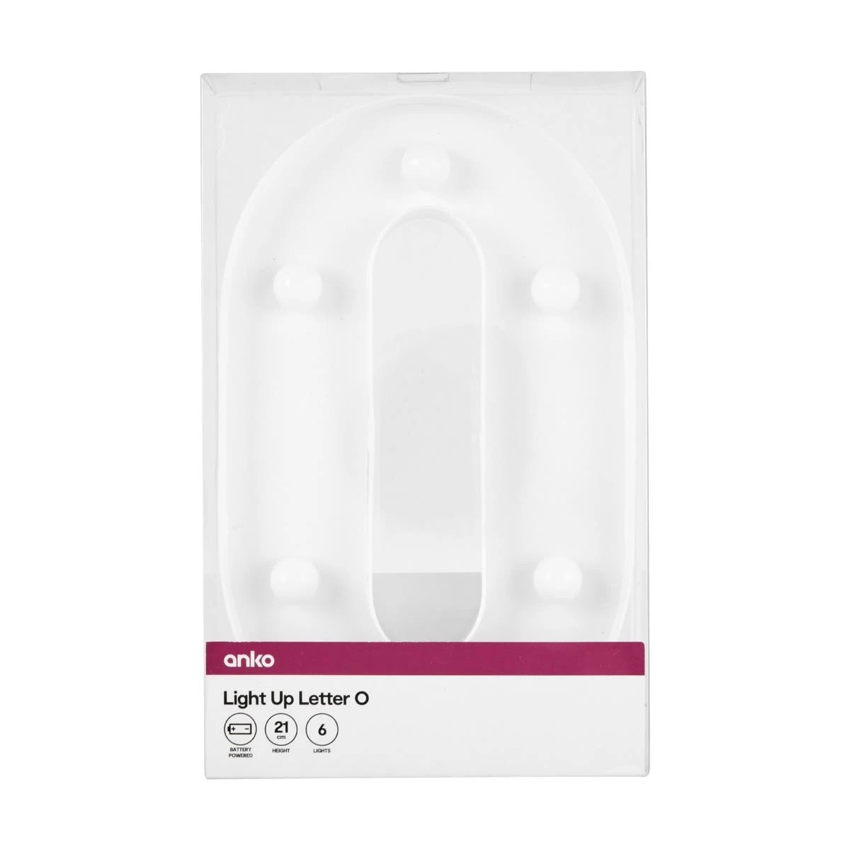 4 Light Up Letter - O, 4 of 5