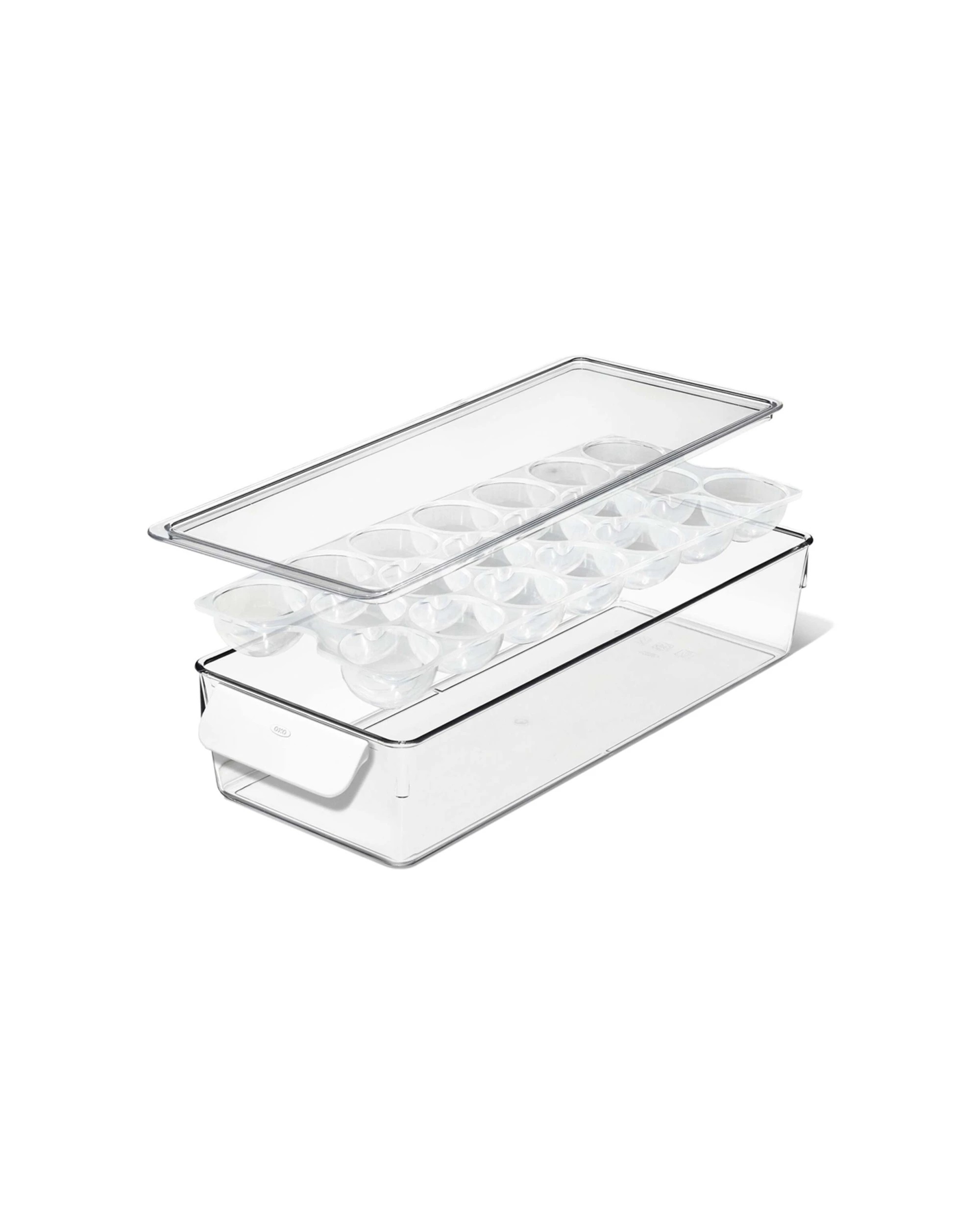 2 Oxo Good Grips 20 Egg Bin With Stacking Lid Removable Tray And Rounded Handles - Clear, 2 of 9