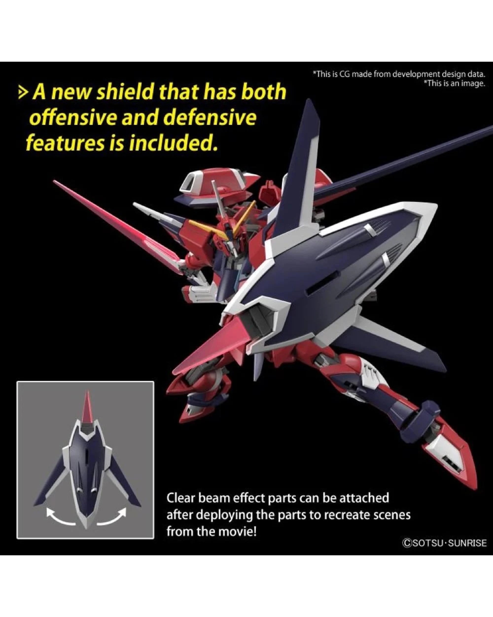 8 Bandai Gundam Immortal Justice Gundam HG 1/144 Model Kit - Red, 8 of 10