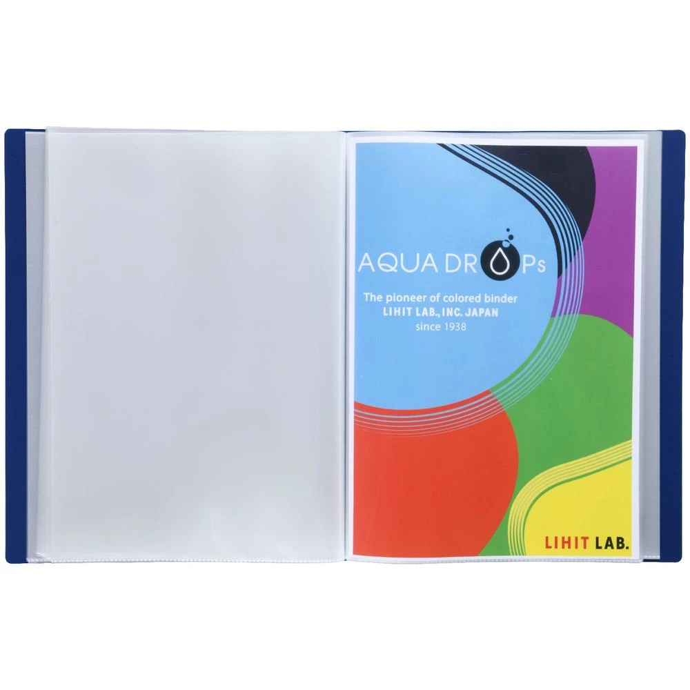 4 Aqua Drops Display Book Fixed 40 Pockets Vivid Navy, 4 of 4