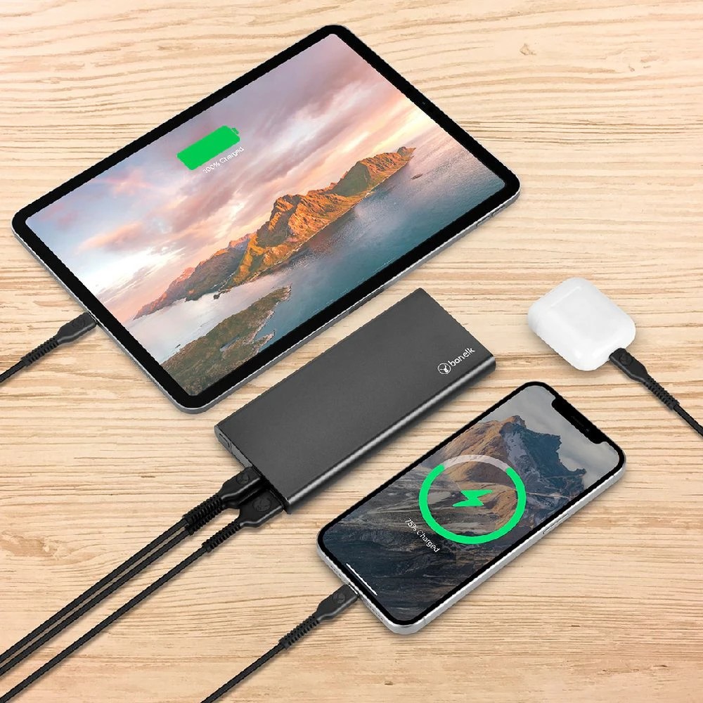 6 Bonelk Slim Powerbank 10,000mAh Black, 6 of 7