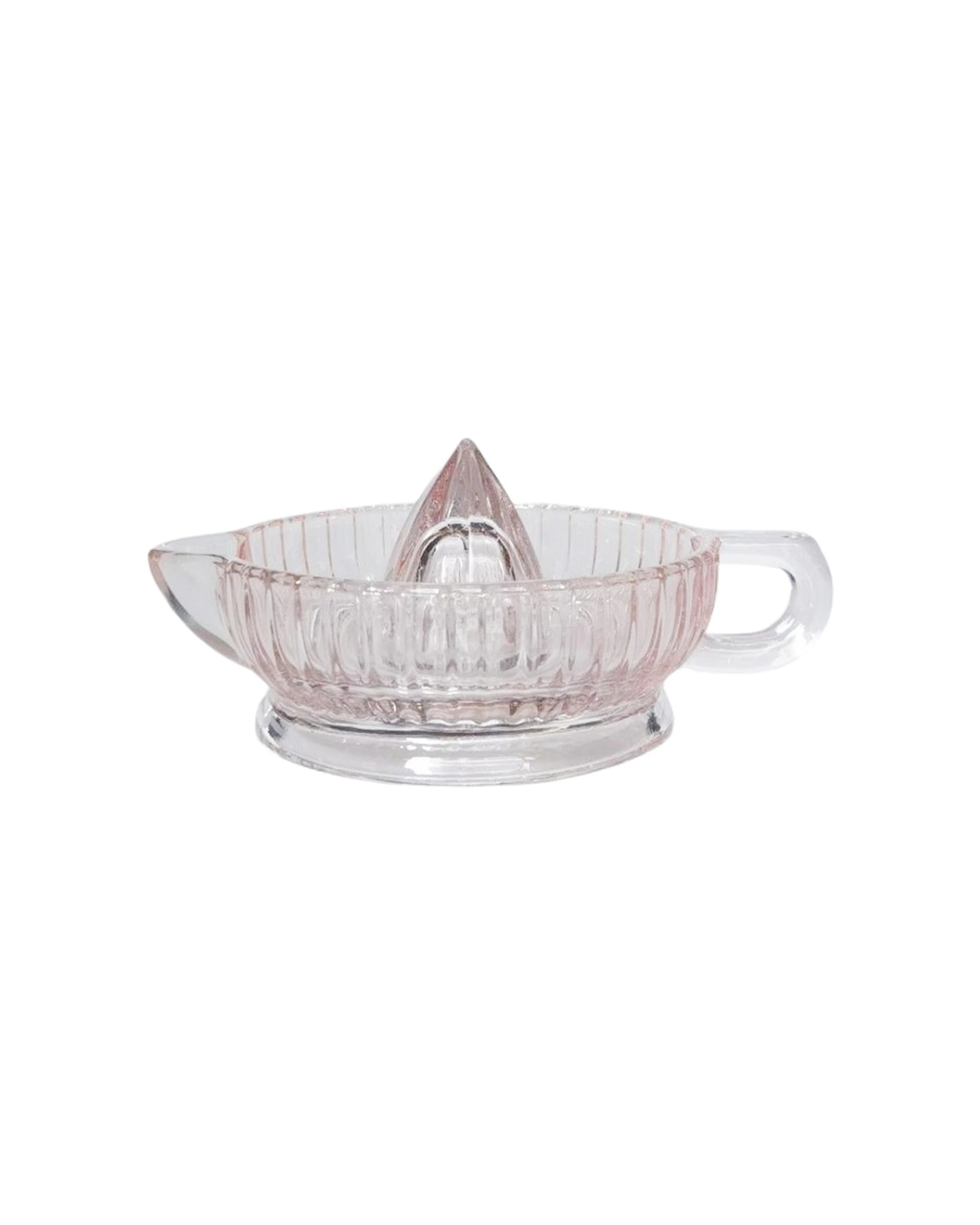 1 Urban Products Mari Glass Citrus Juicer Reamer With Handle 17cm - Pink, 1 of 2