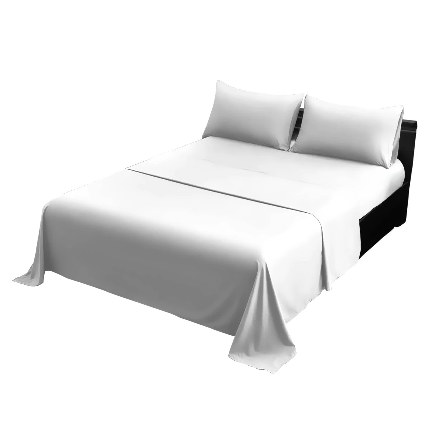 3 4pc 1000 Thread Count Cotton Rich King Bed Sheet Gift Pack Cvc Microfibre Blend In White
 - King Bed, 3 of 8