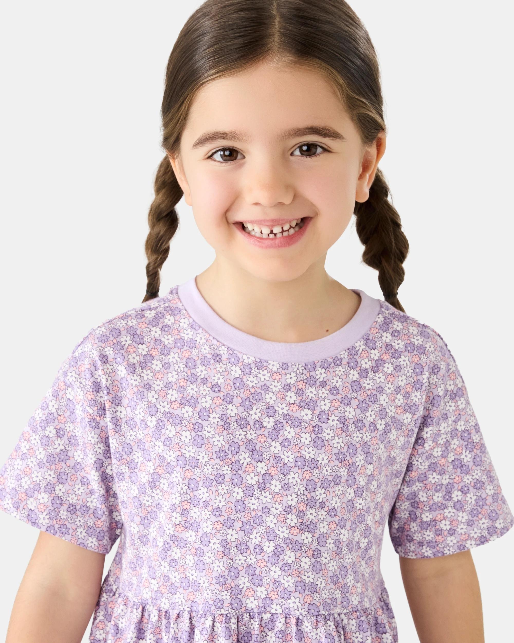 3 Jersey Dress Pur Floral, 3 of 8