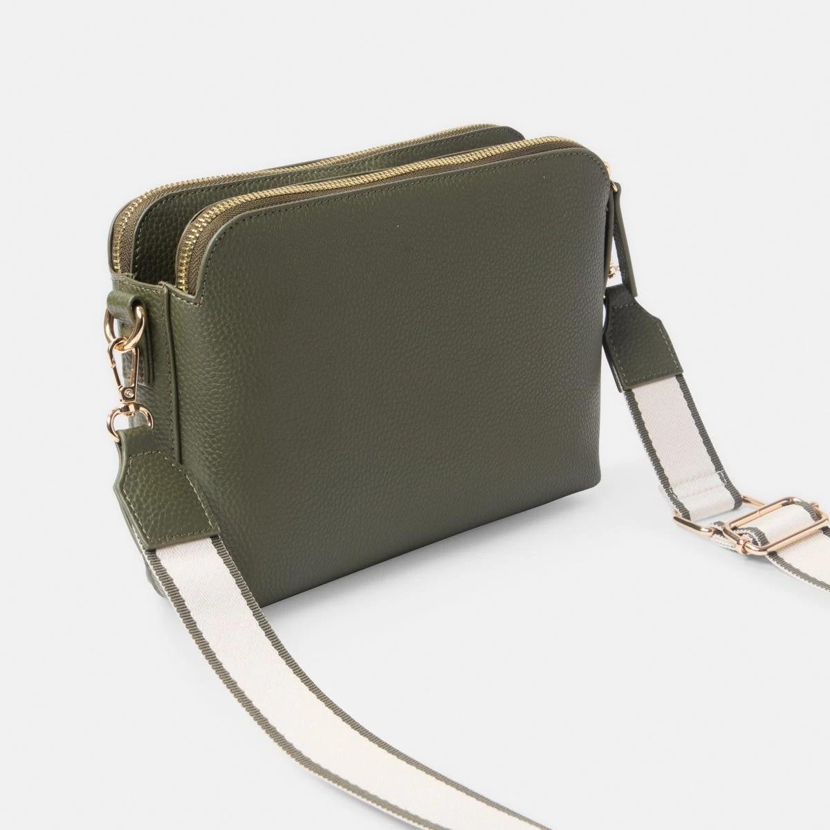 2 Double Pocket Crossbody Bag DEEP MOSS, 2 of 5