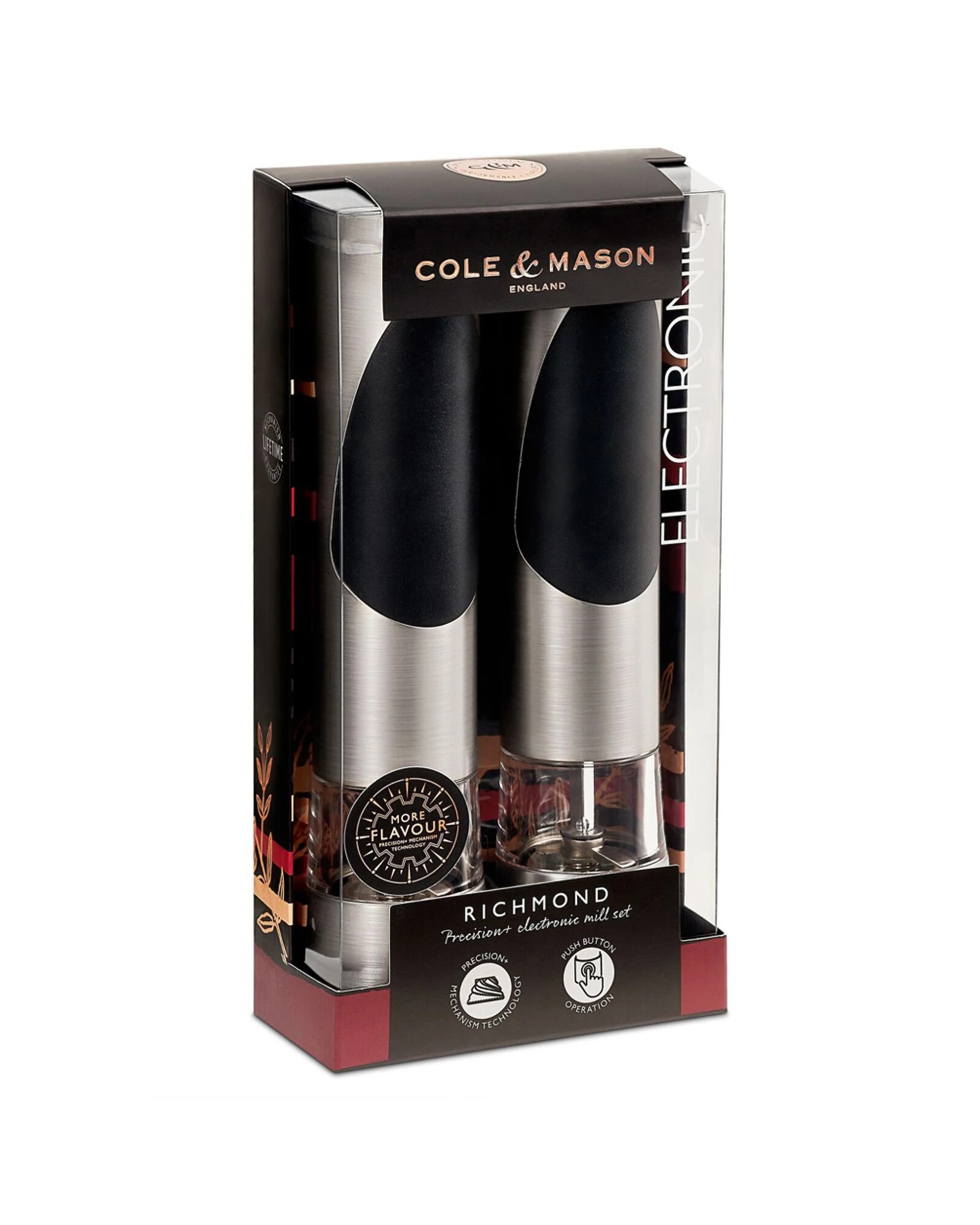 5 Cole & Mason Richmond Electronic Salt & Pepper Mill, Silver - Silver, 5 of 8