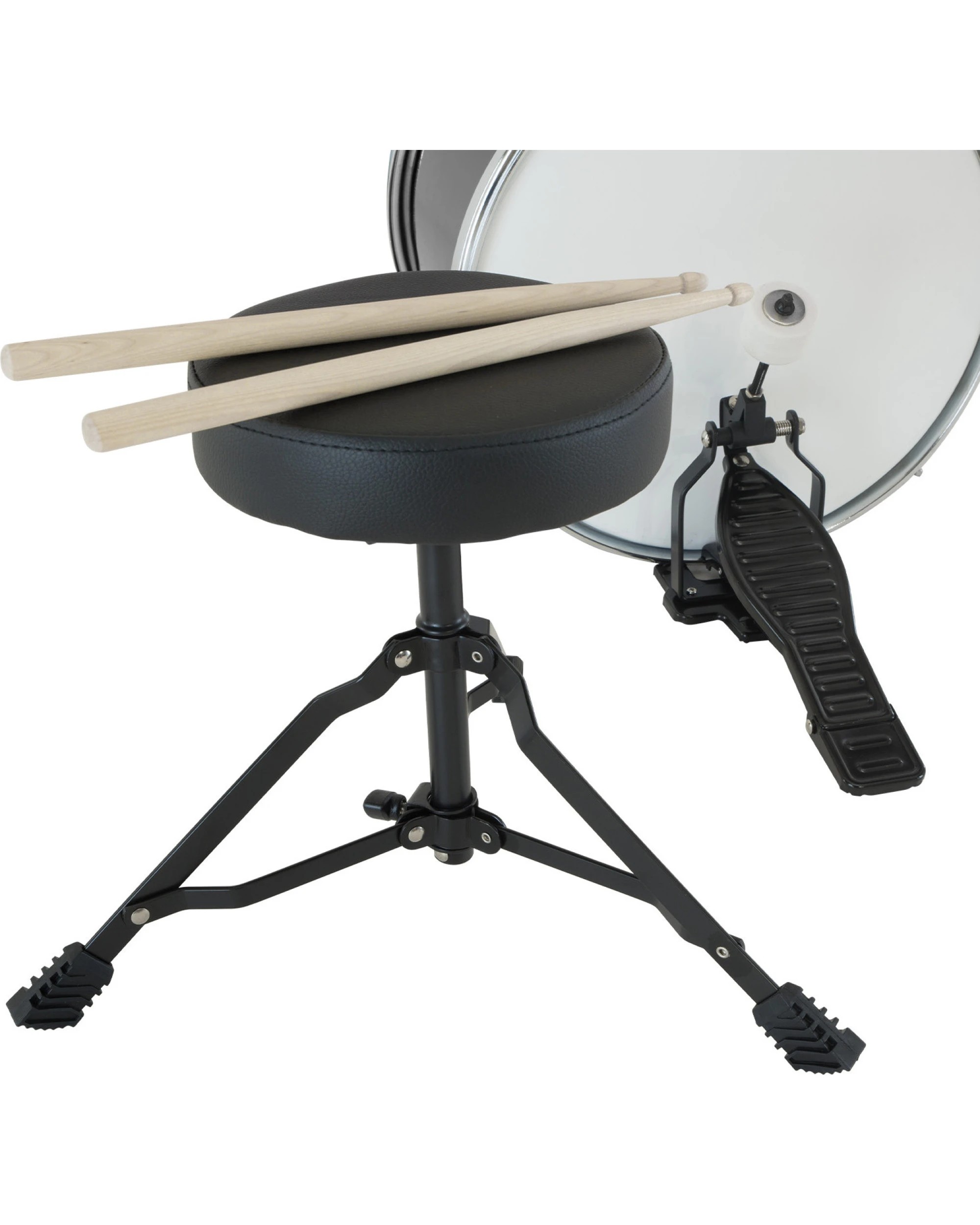 6 Karrera Kids 4pc Drum Set Kit in Black - Black, 6 of 7