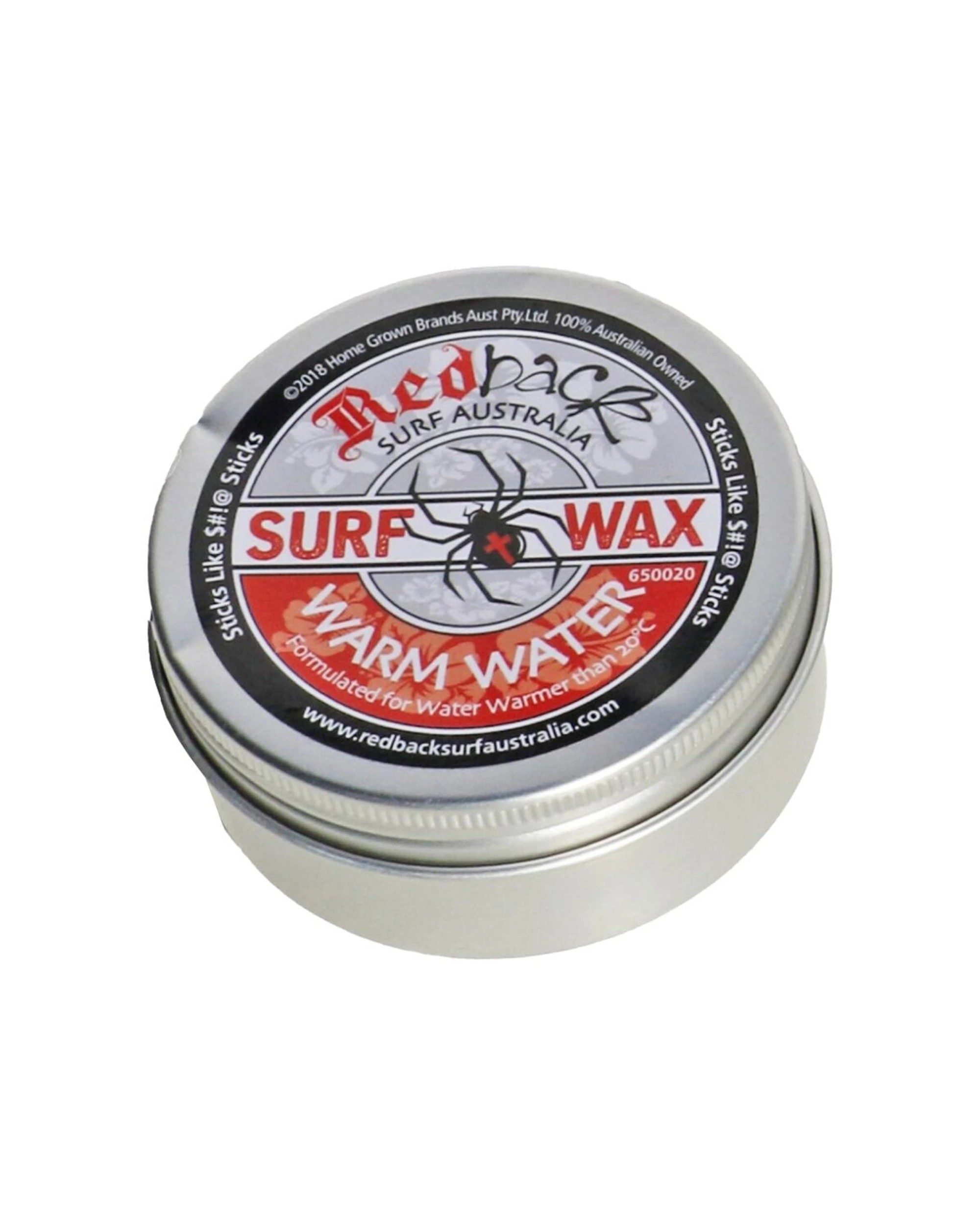 1 Redback Incredible Grip Surf Wax Formulated For Warm Water Above 20C 65g - Natural, 1 of 1