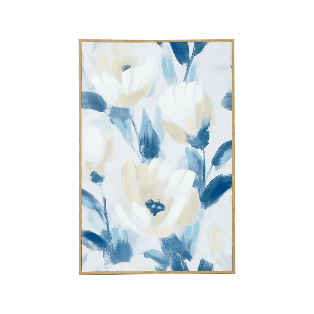 1 Indigo Bloom Framed Canvas - 90cm x 60cm, 1 of 5