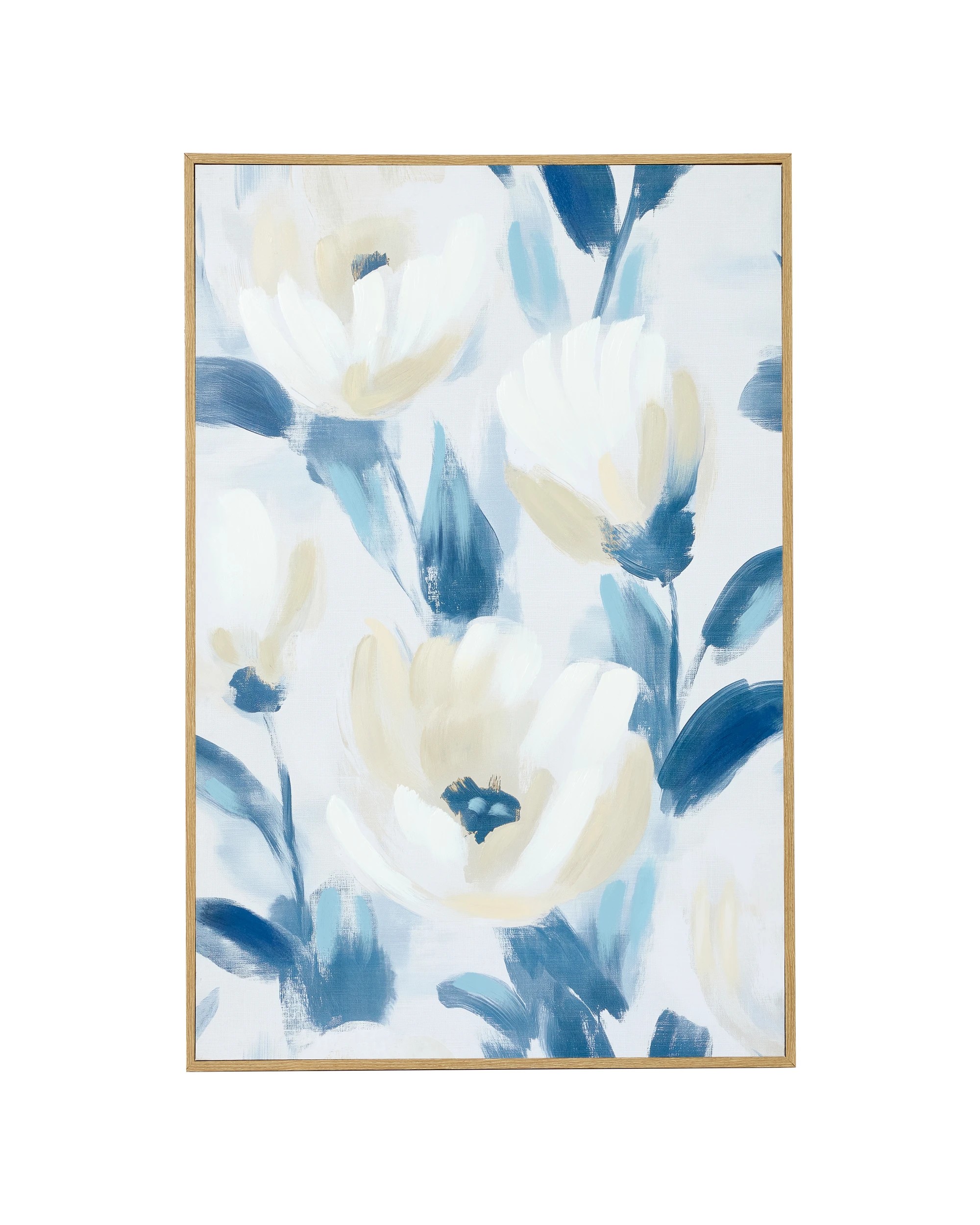 1 Indigo Bloom Framed Canvas - 90cm x 60cm, 1 of 5
