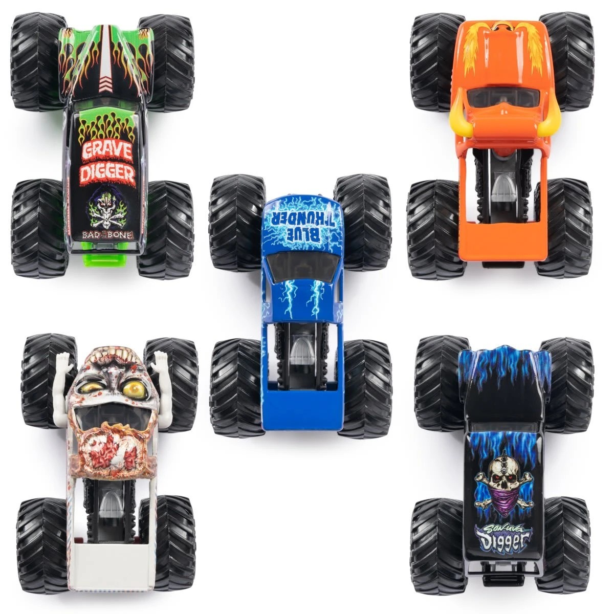 4 5 Pack Monster Jam Pit Party 1:64 Scale Truck Set, 4 of 10