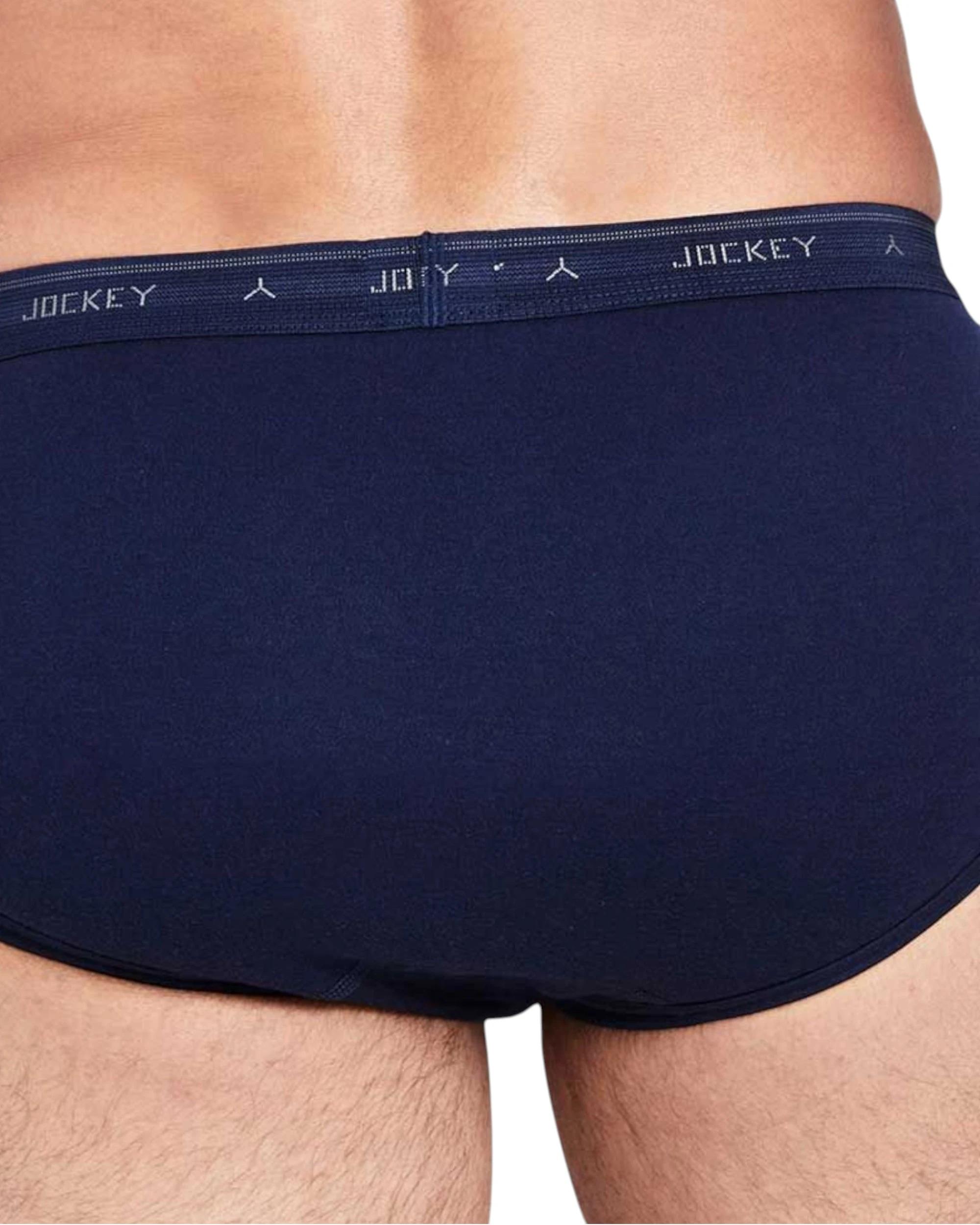 4 Jockey 3 Pack Navy Y-Front Mens Underwear Briefs Trunks NAVY, 4 of 4