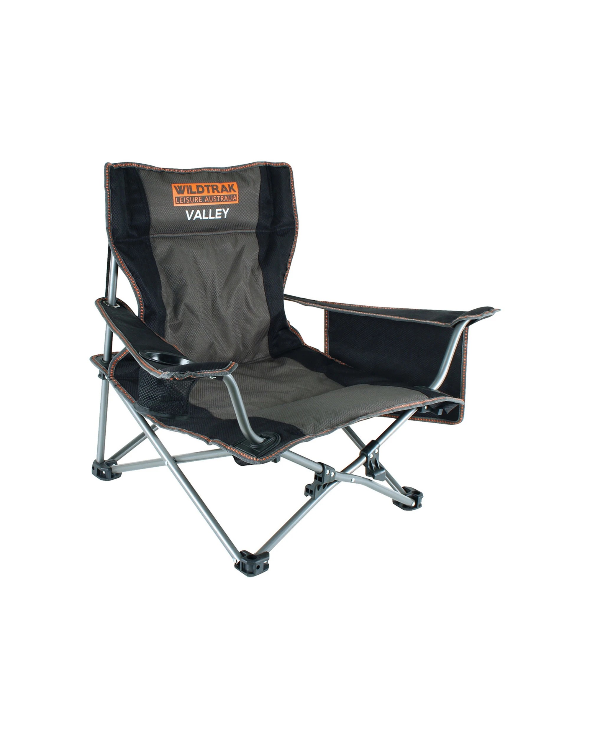 1 Wildtrak Valley Event Chair Outdoor Beach Seat Mesh Cup Holder - Black, 1 of 4
