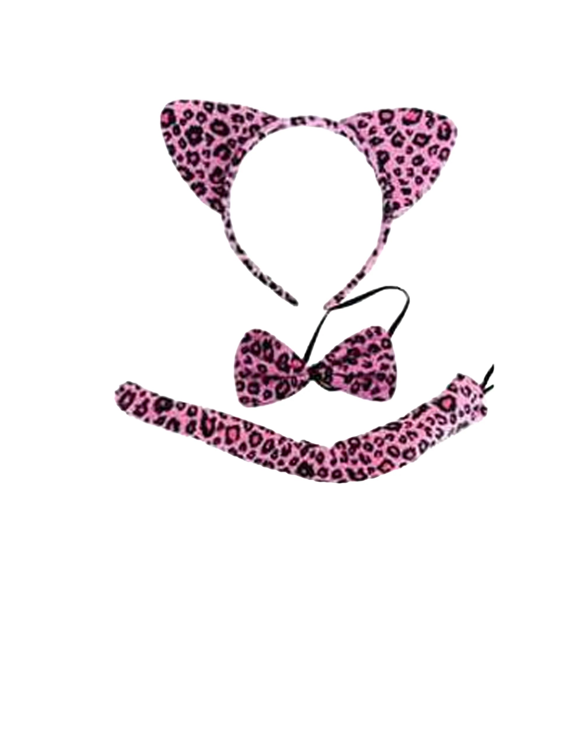 1 JD Party 3pc Animal Set Leopard Party Costume Accessory - Pink, 1 of 1