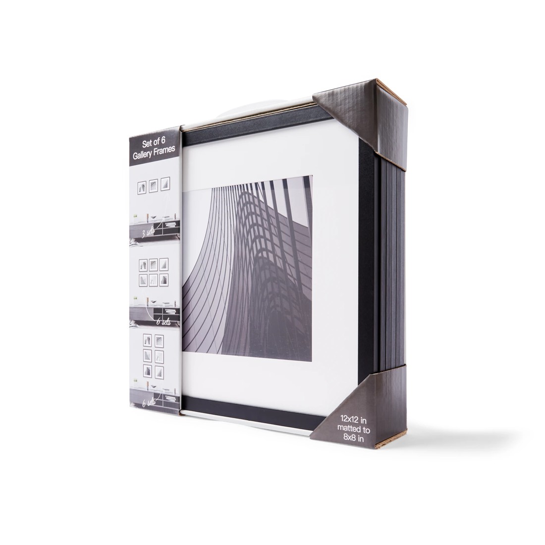 1 Set of 6 Gallery Frames - Black, 1 of 6
