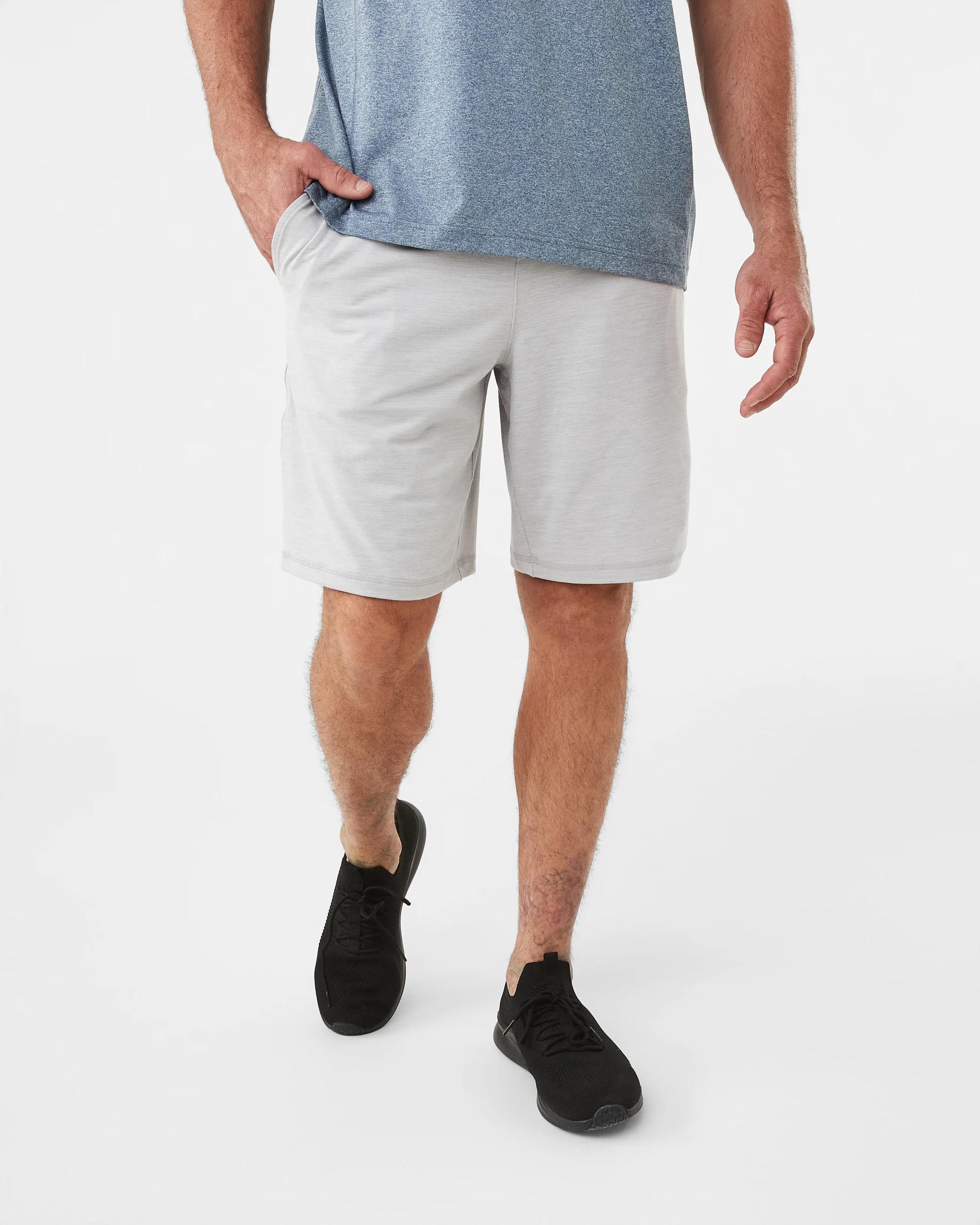 7 Active Mens Travel Jersey Shorts Grey Marl, 7 of 7