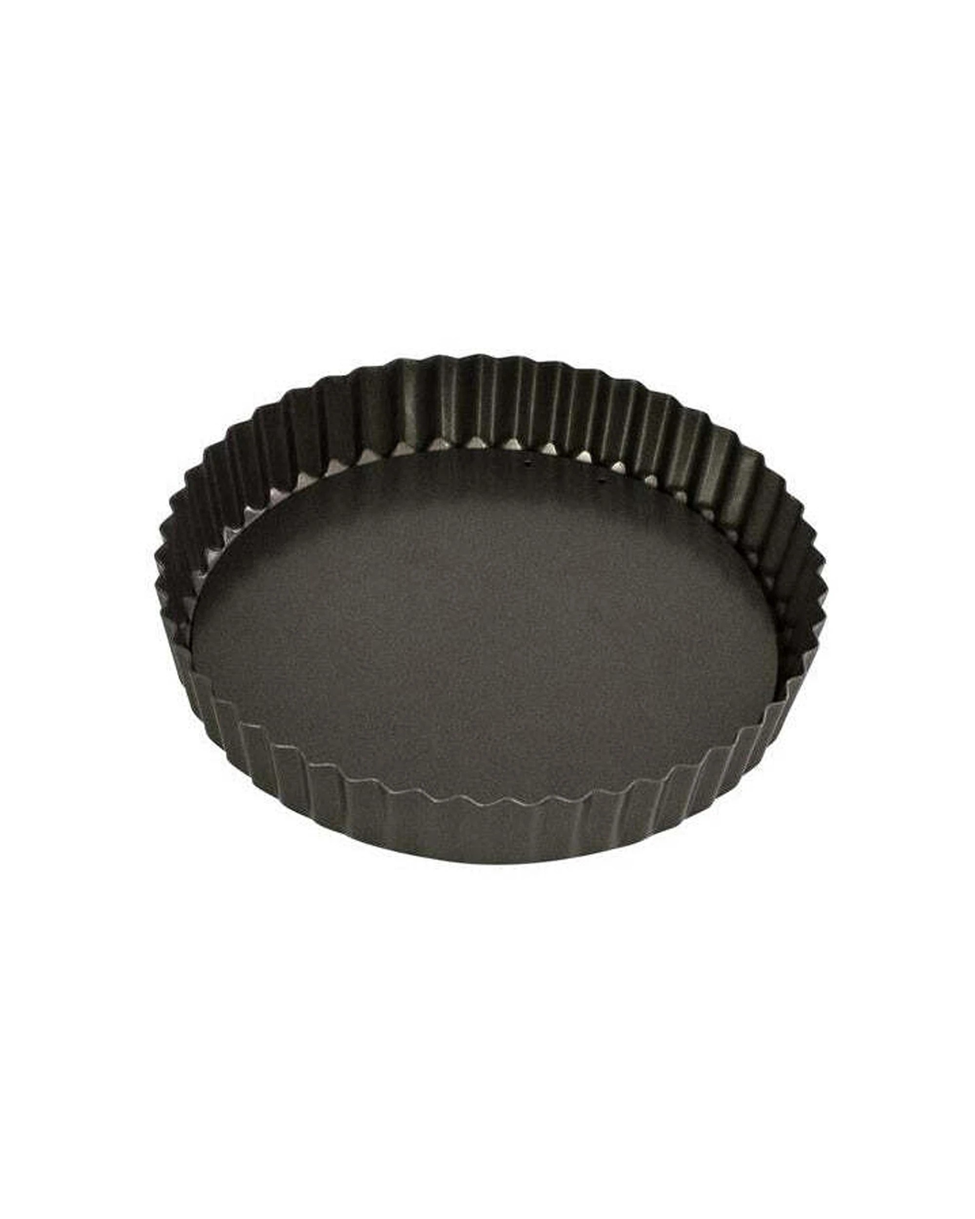 1 Bakemaster Loose Base Carbon Steel 20cm Round Quiche Pan Non-Stick Coating - Black, 1 of 1